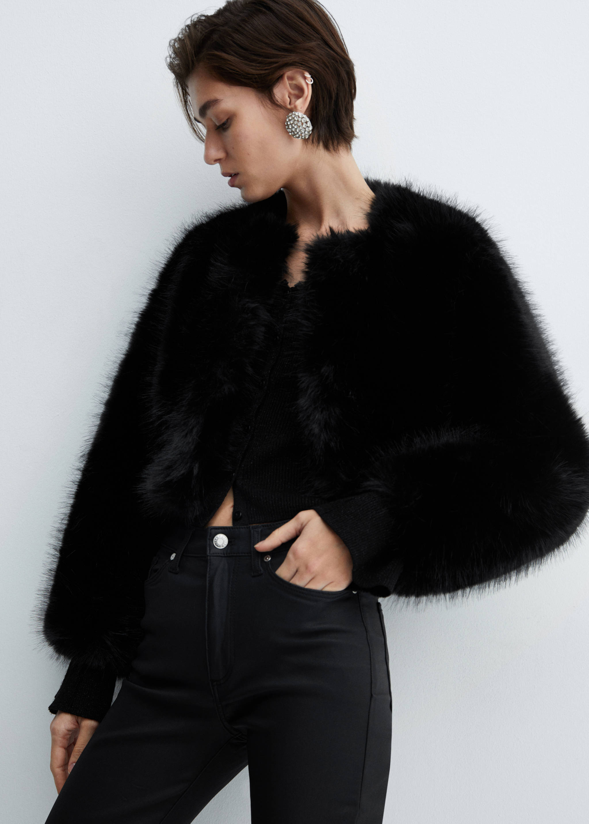 Waxed high-rise skinny jeans - Details of the article 2