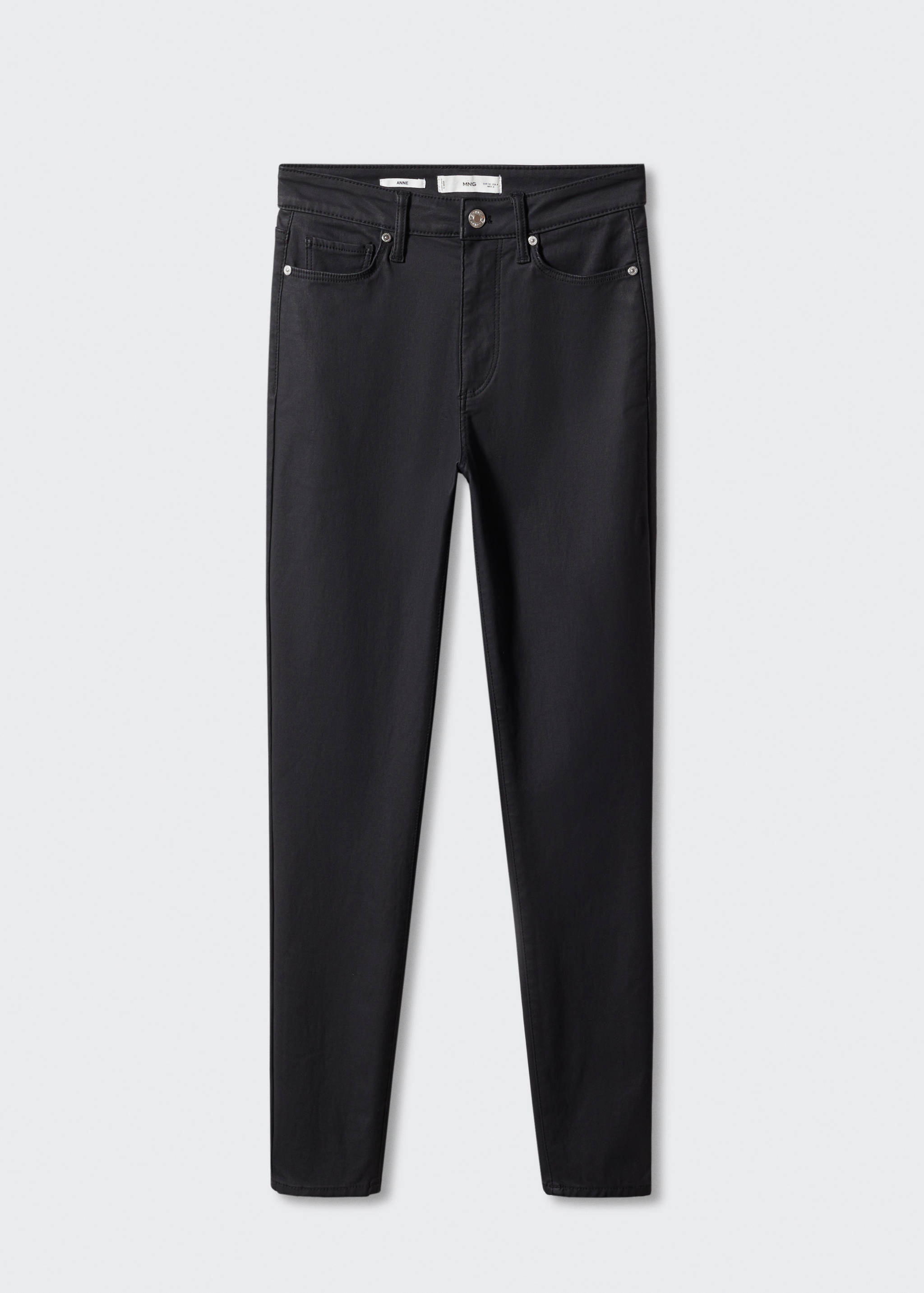 Waxed high-rise skinny jeans - Article without model