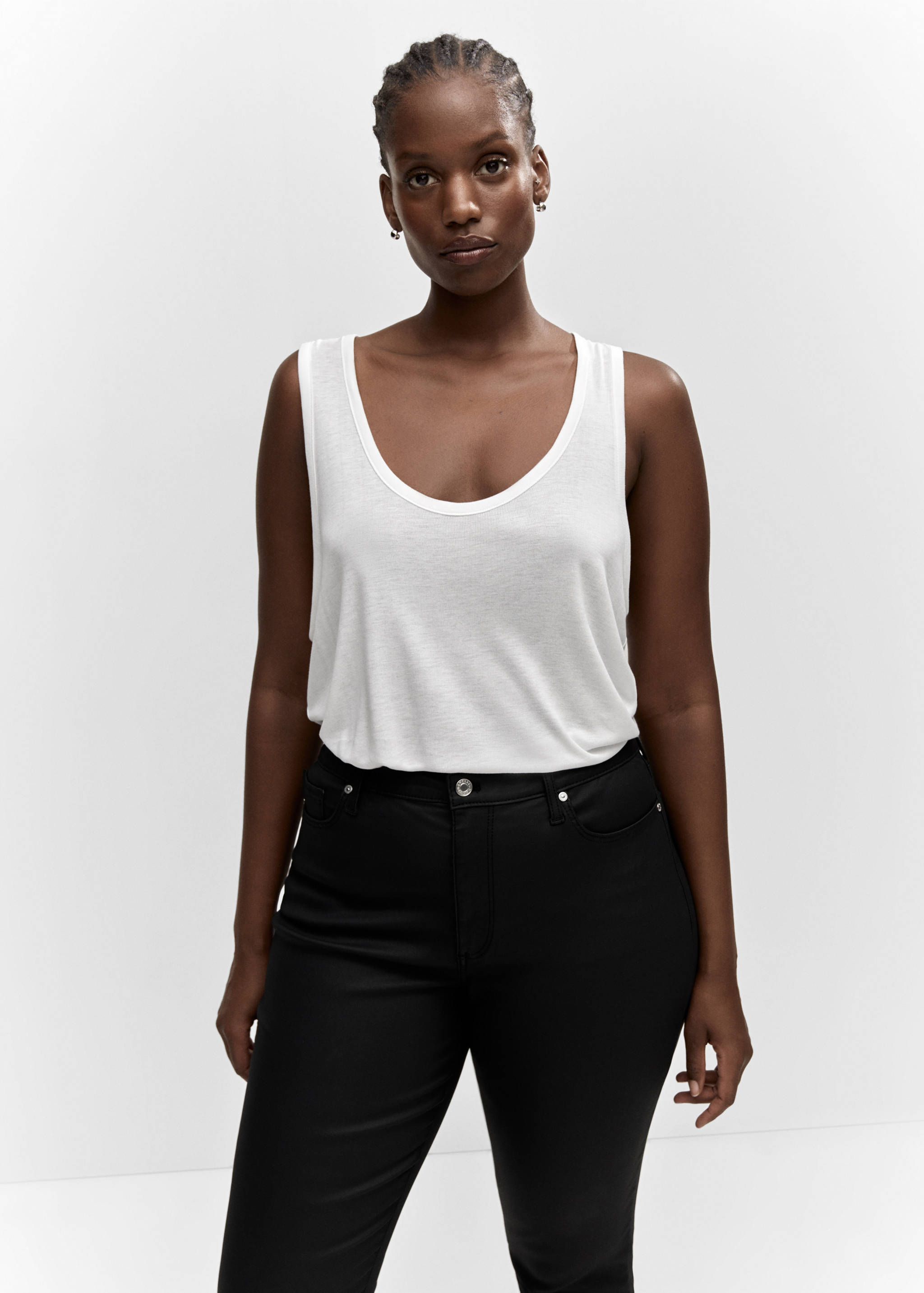 Waxed high-rise skinny jeans - Details of the article 5