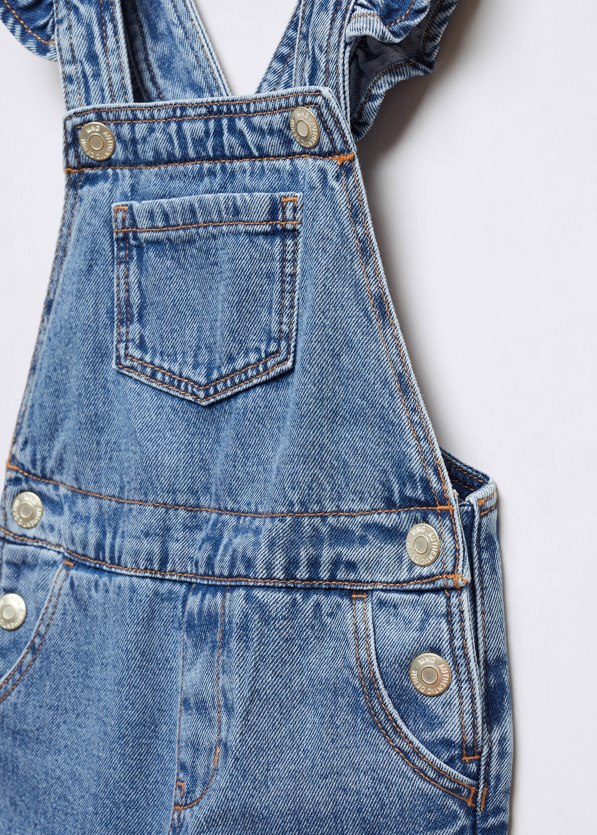 Lined denim dungarees - Details of the article 8