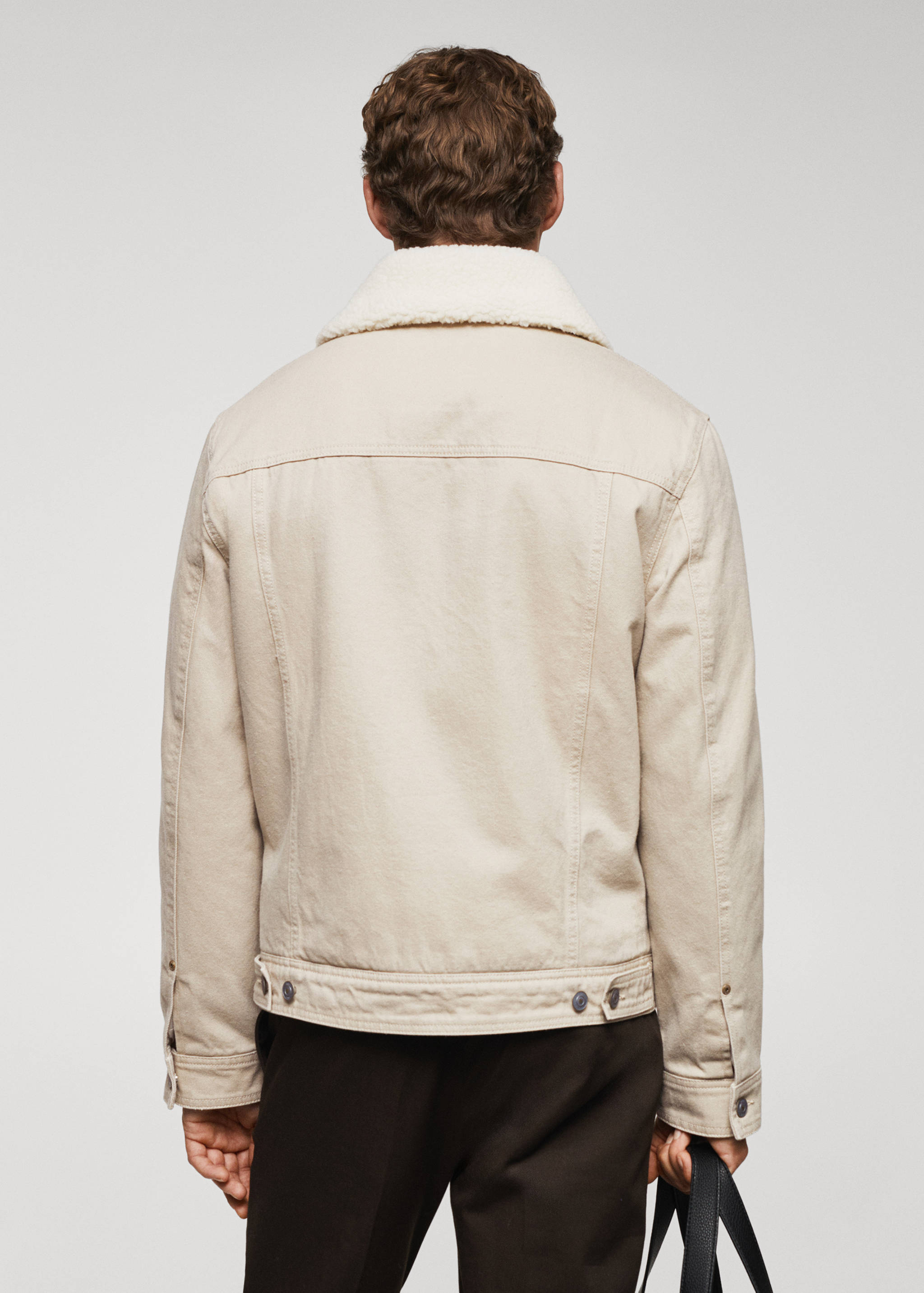 Shearling denim jacket - Reverse of the article