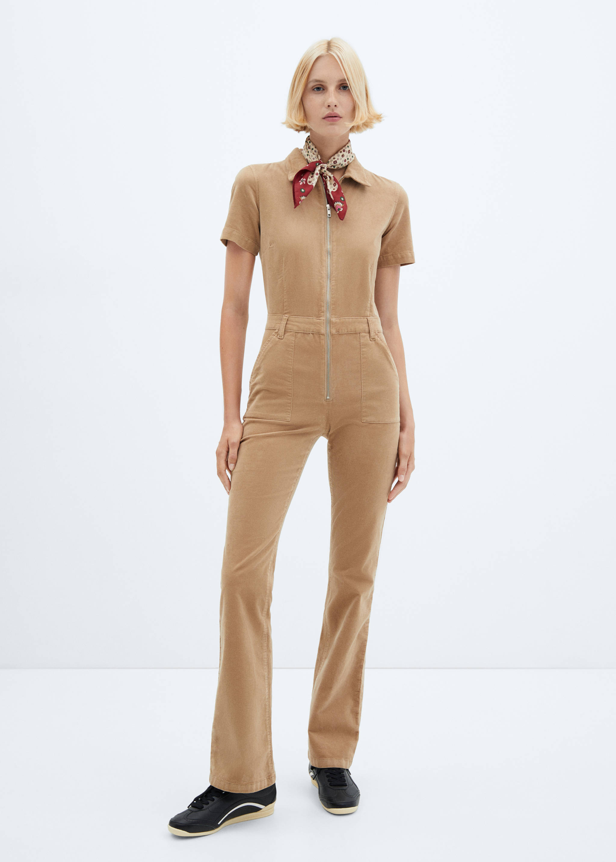 Combinaison velours côtelé fermeture Éclair - Plan général