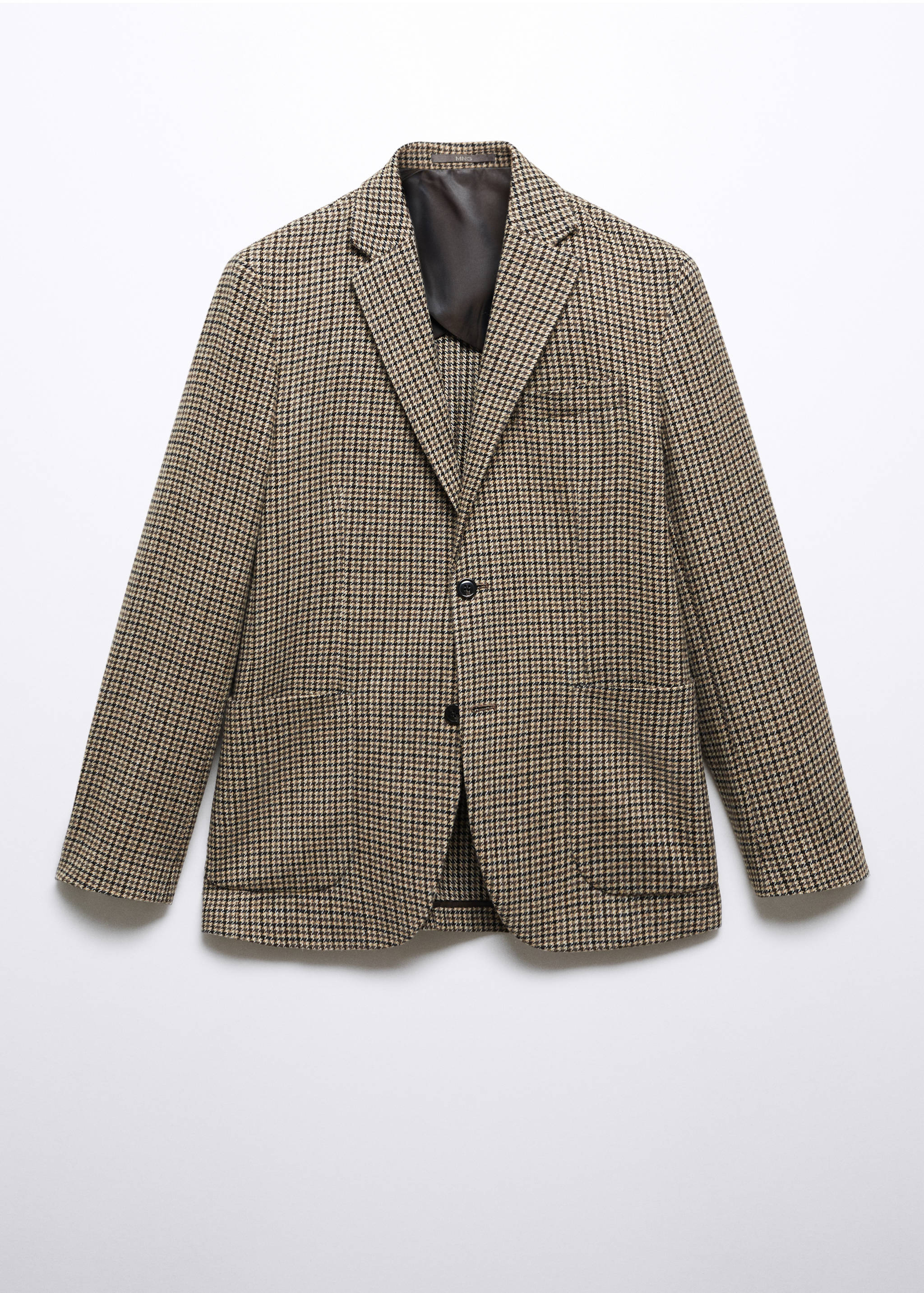 Wool slim-fit houndstooth jacket - Article without model