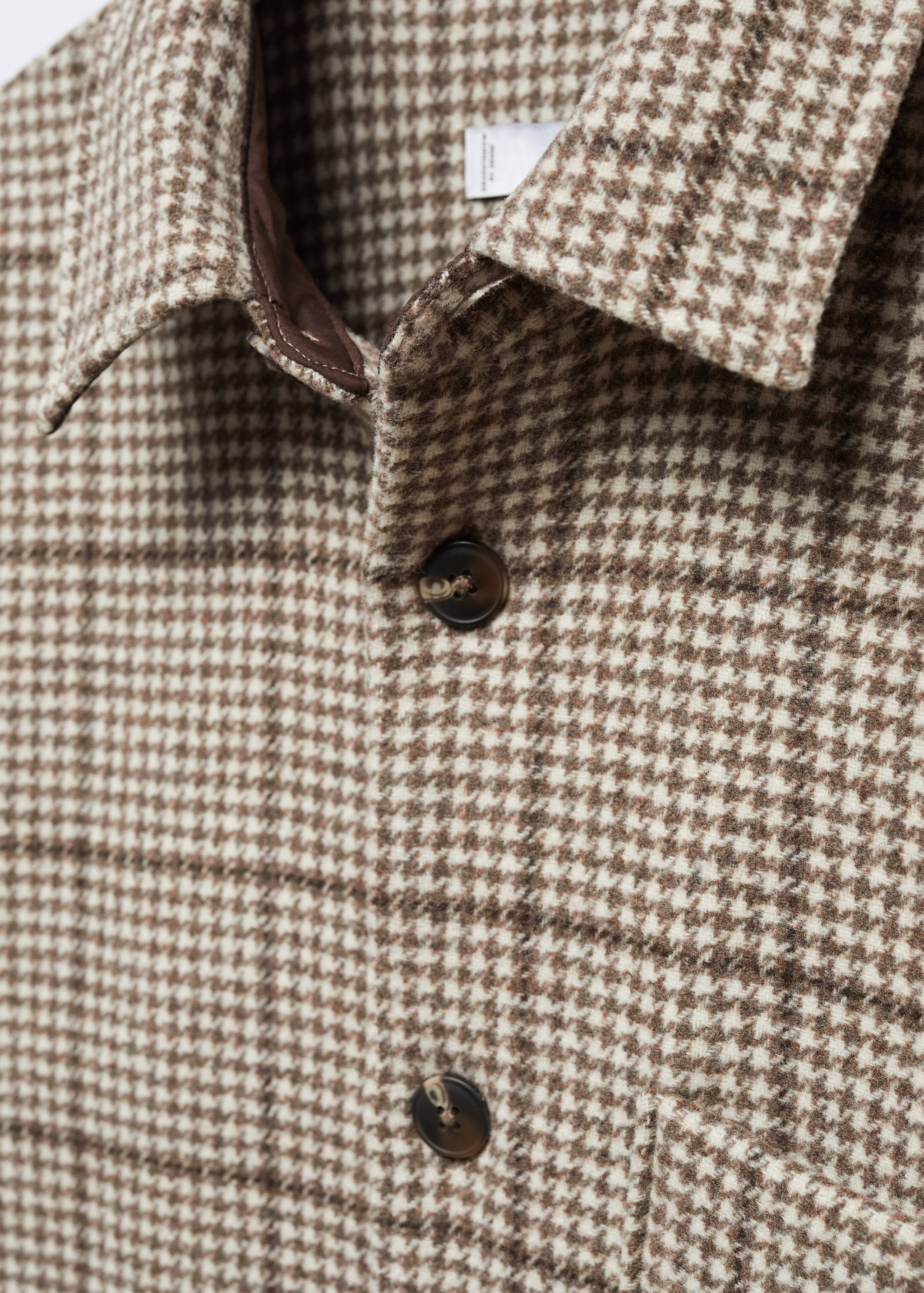 Check wool overshirt - Details of the article 8