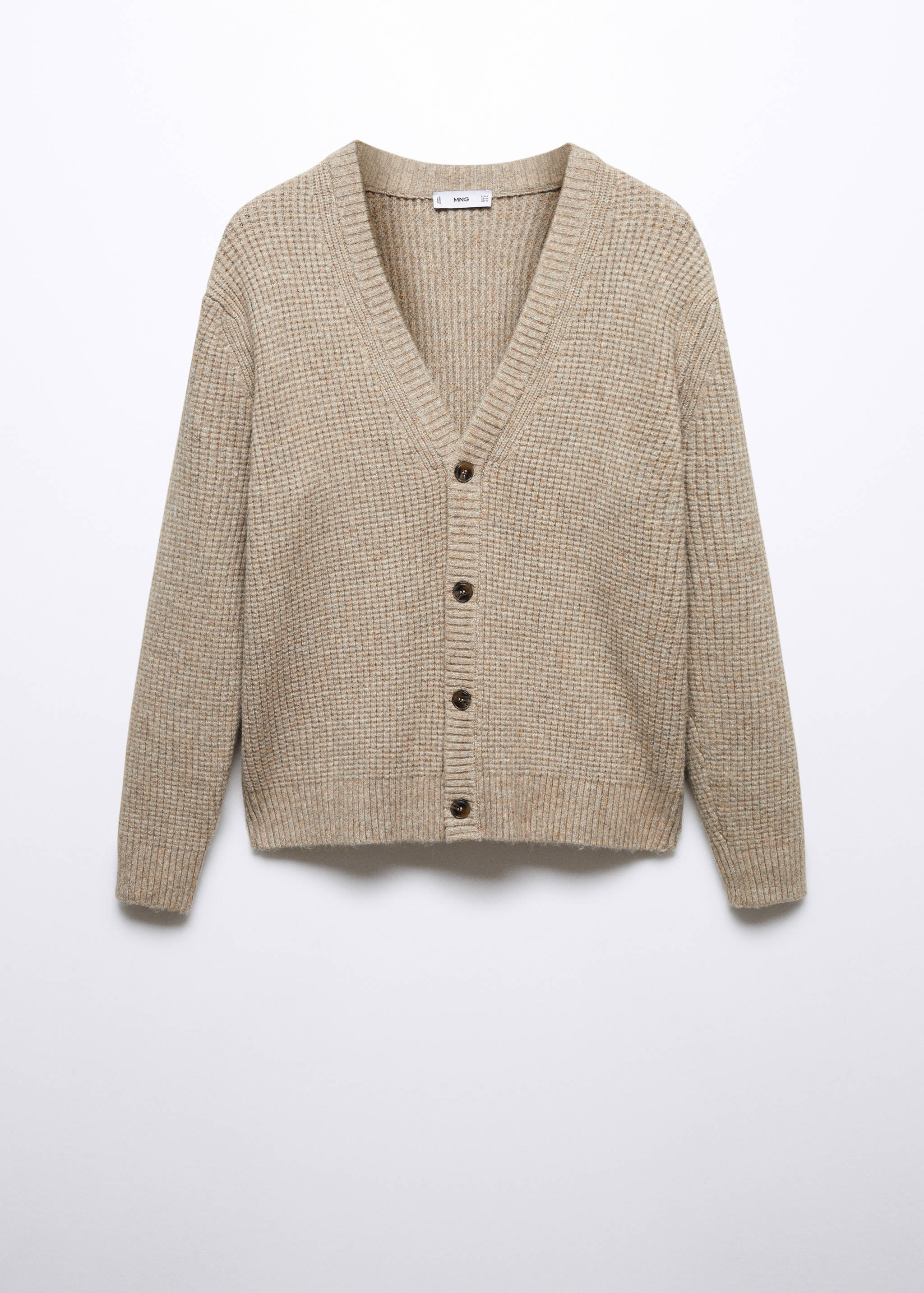 Structured wool-blend cardigan - Article without model