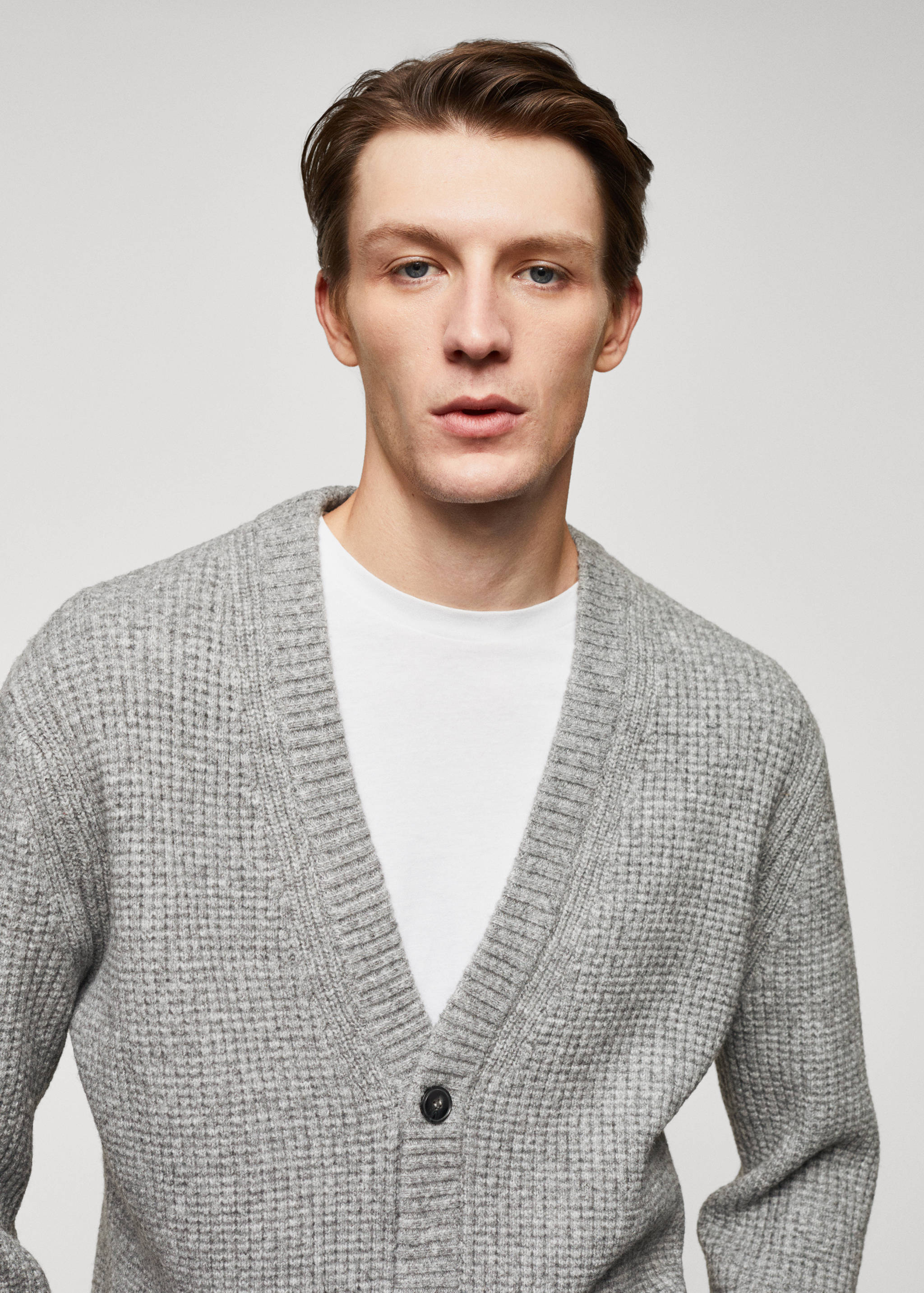 Structured wool-blend cardigan - Details of the article 1