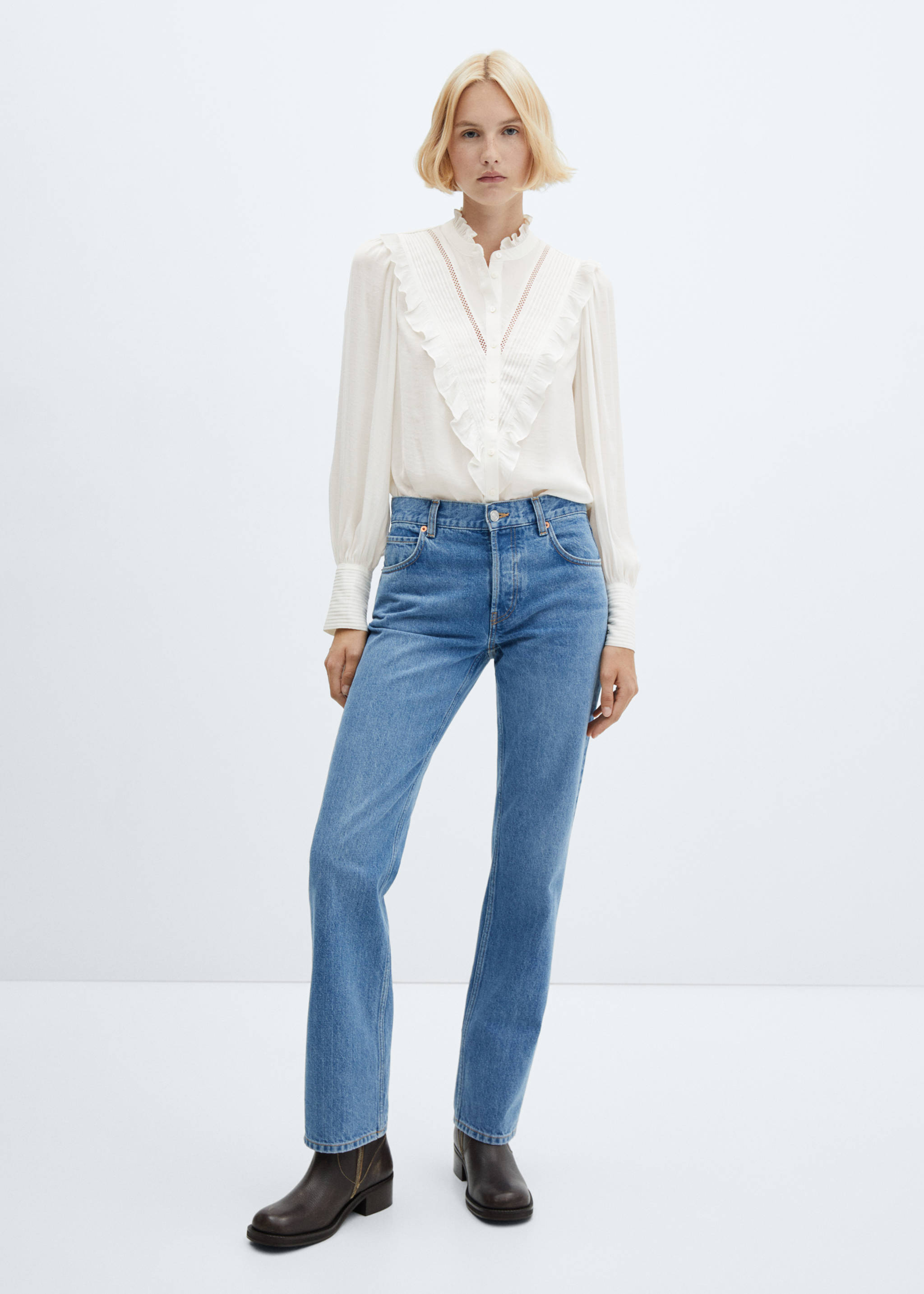 Shirt with ruffle detail - General plane