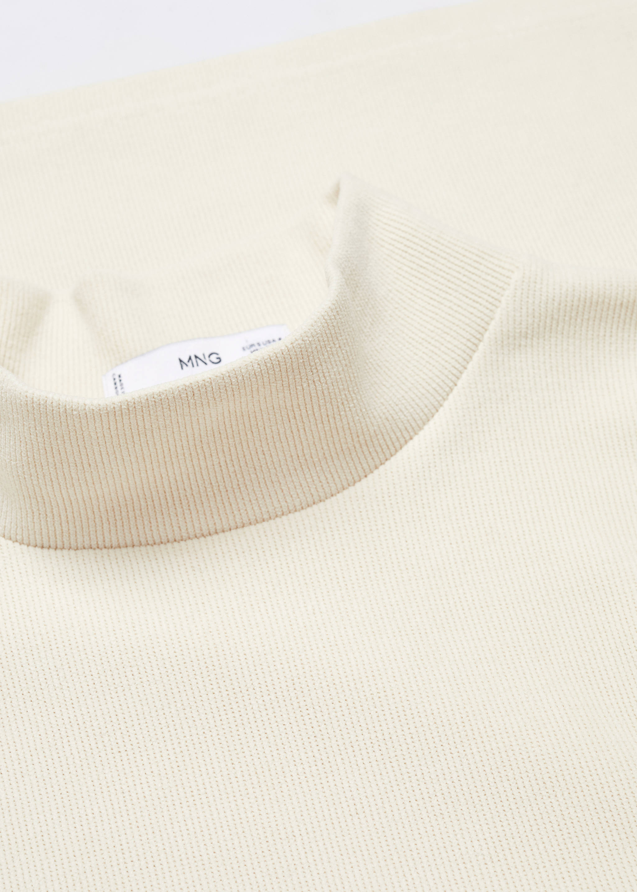 Corduroy sweatshirt with perkins neck - Details of the article 8
