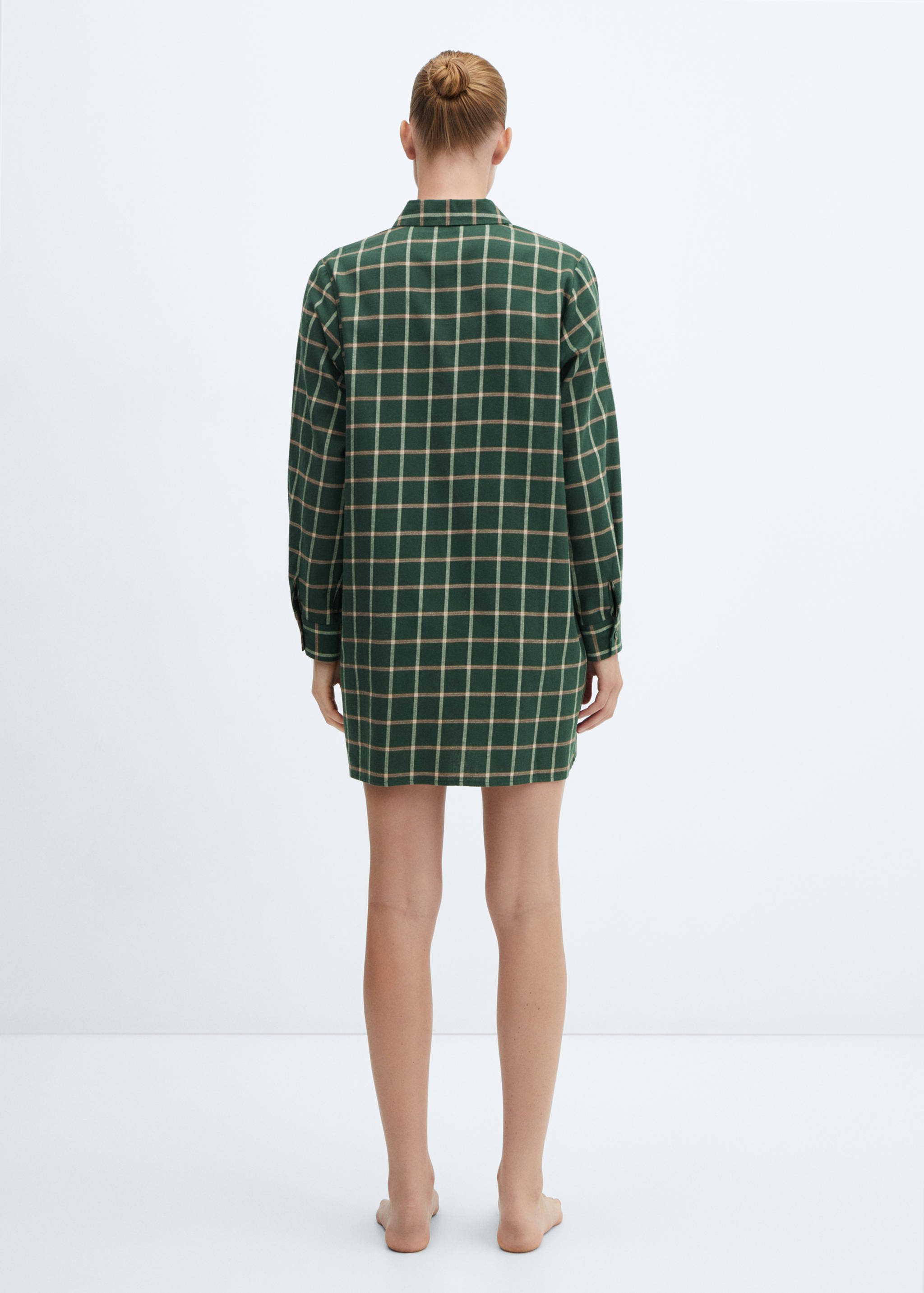 Chemise de nuit carreaux flanelle - Verso de l’article