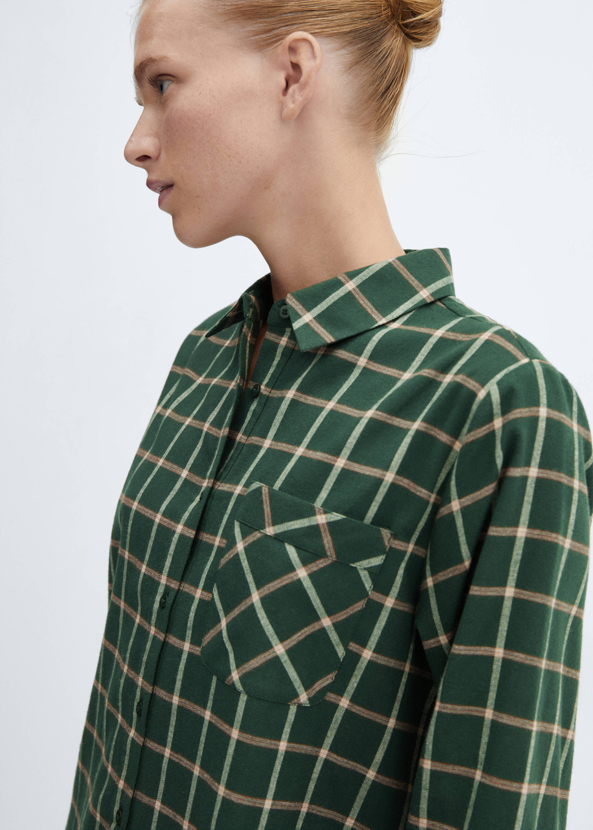 Chemise de nuit carreaux flanelle - Détail de l'article 1