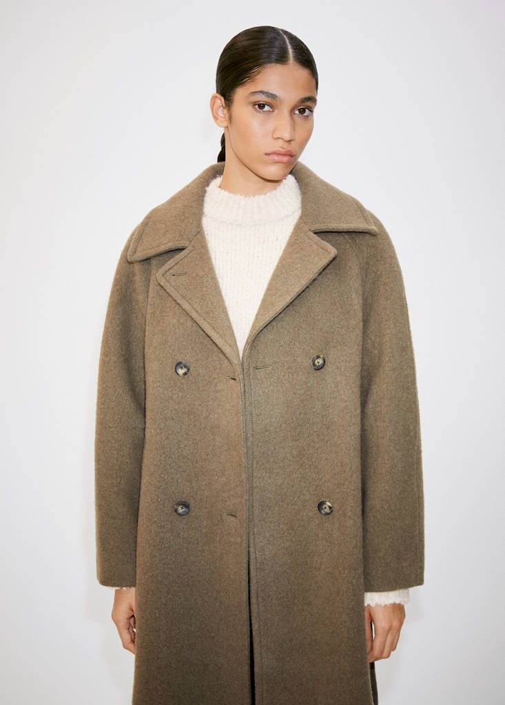 Manteco wool double-breasted coat