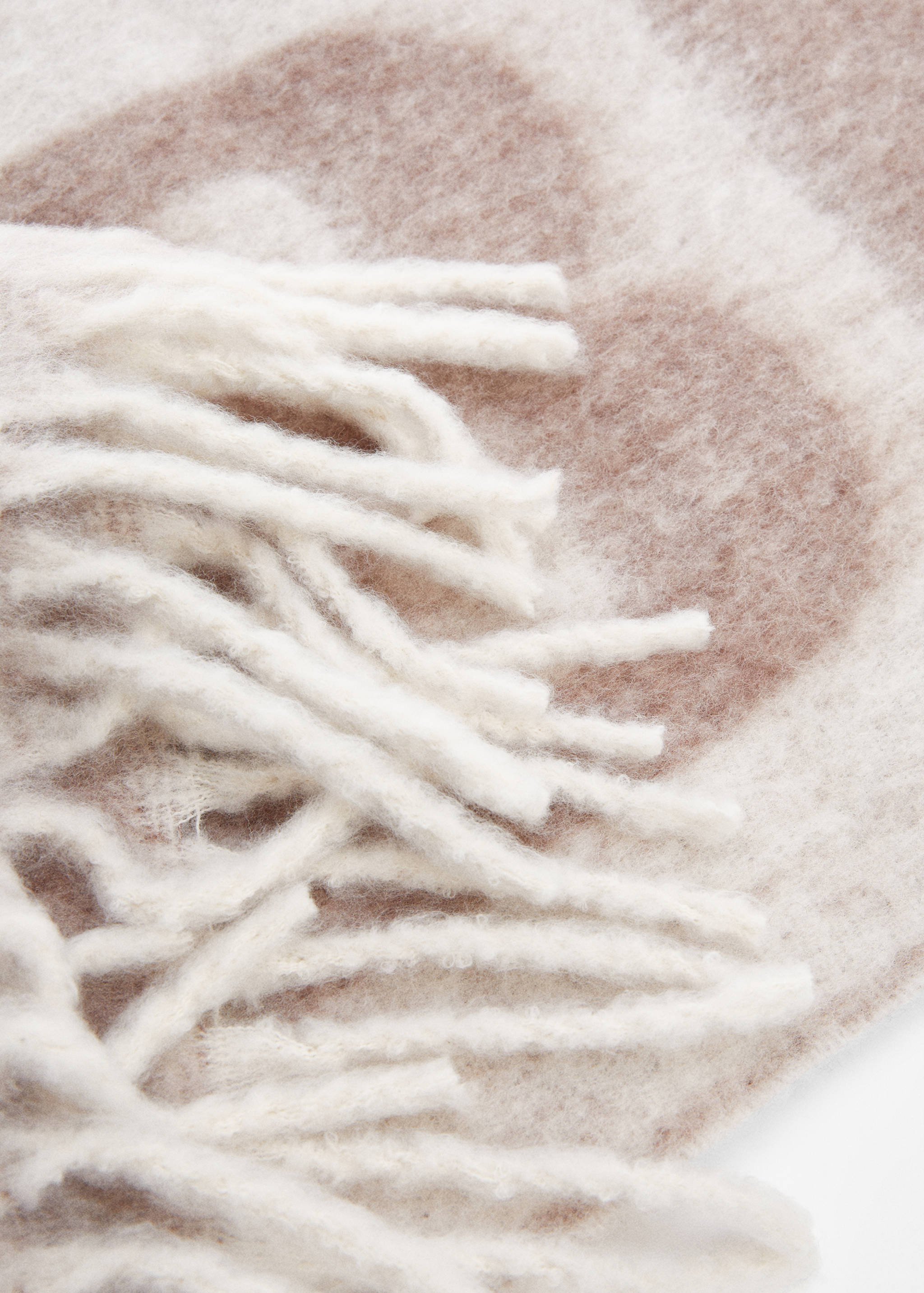 Fringed scarf with message - Medium plane