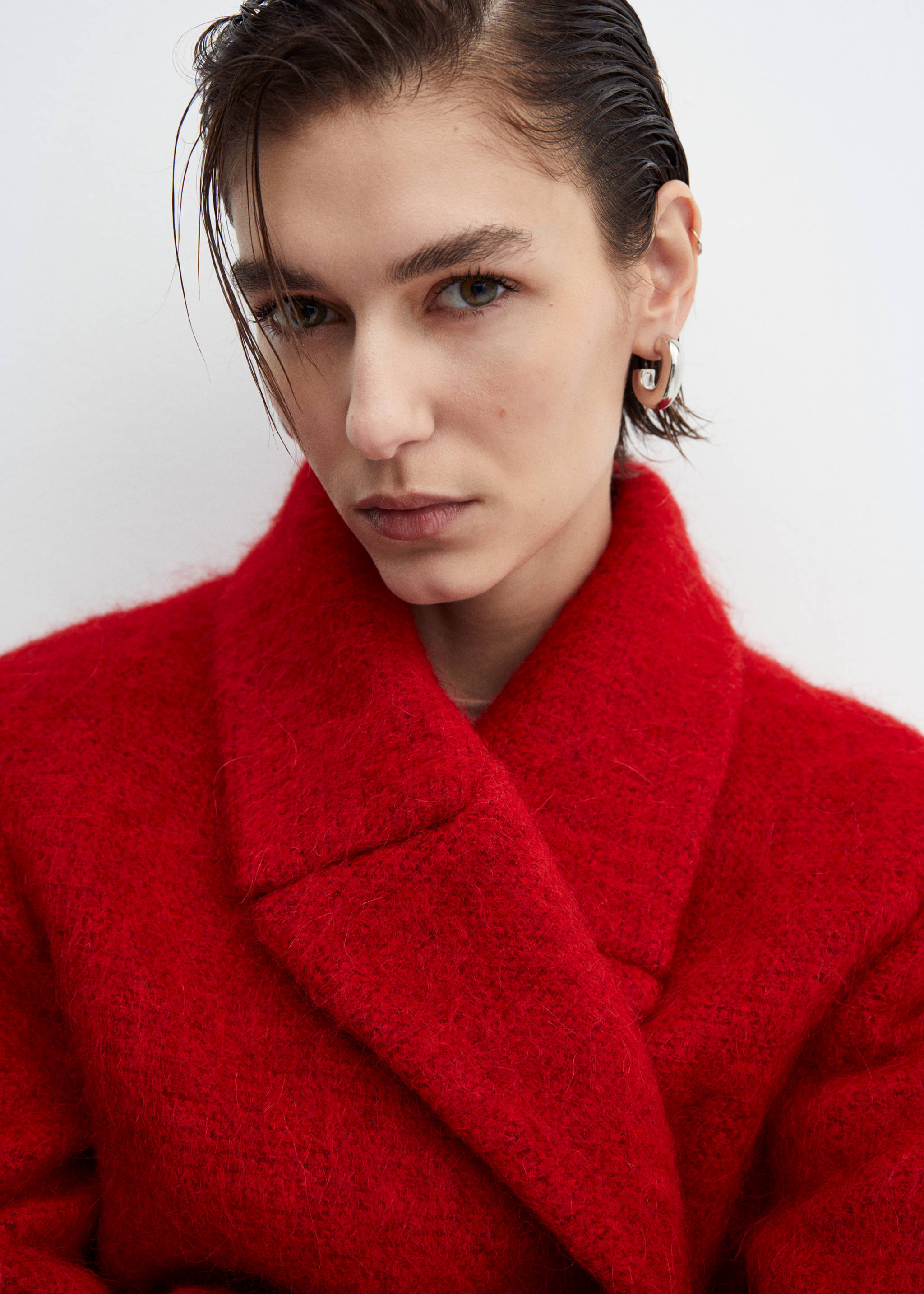 Long alpaca wool coat - Details of the article 1