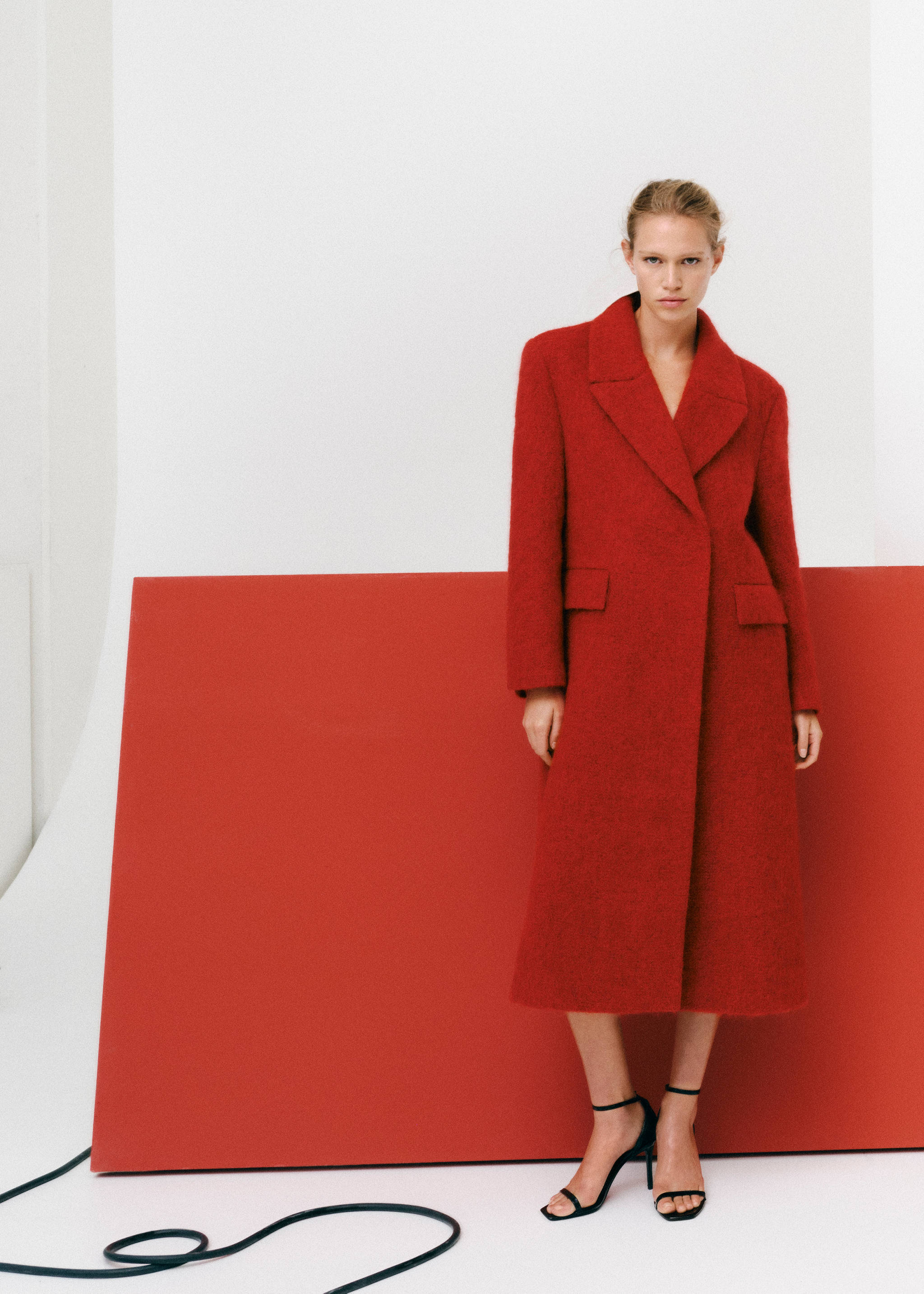 Long alpaca wool coat - Details of the article 6