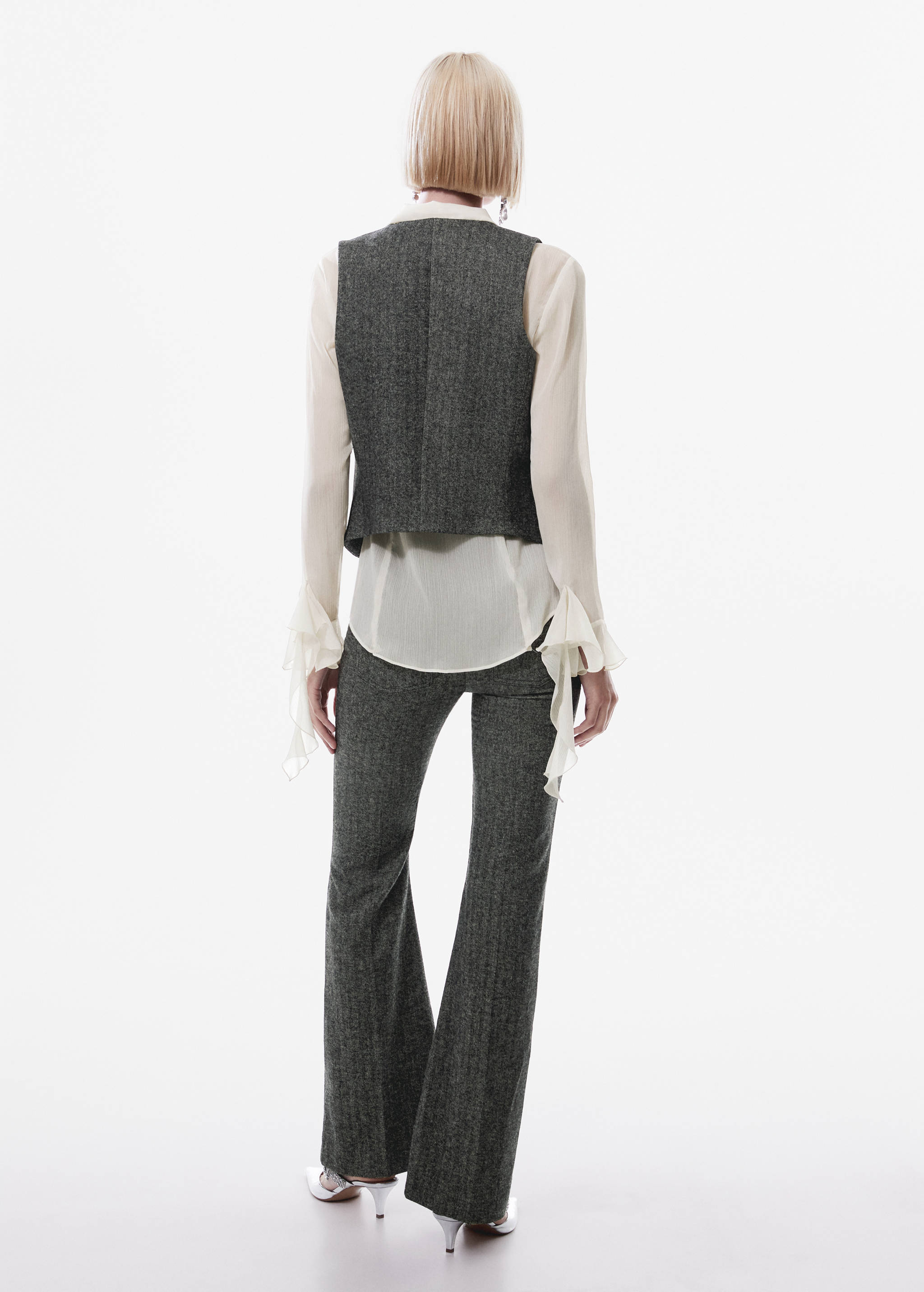 Chaleco traje lana - Reverso del artículo