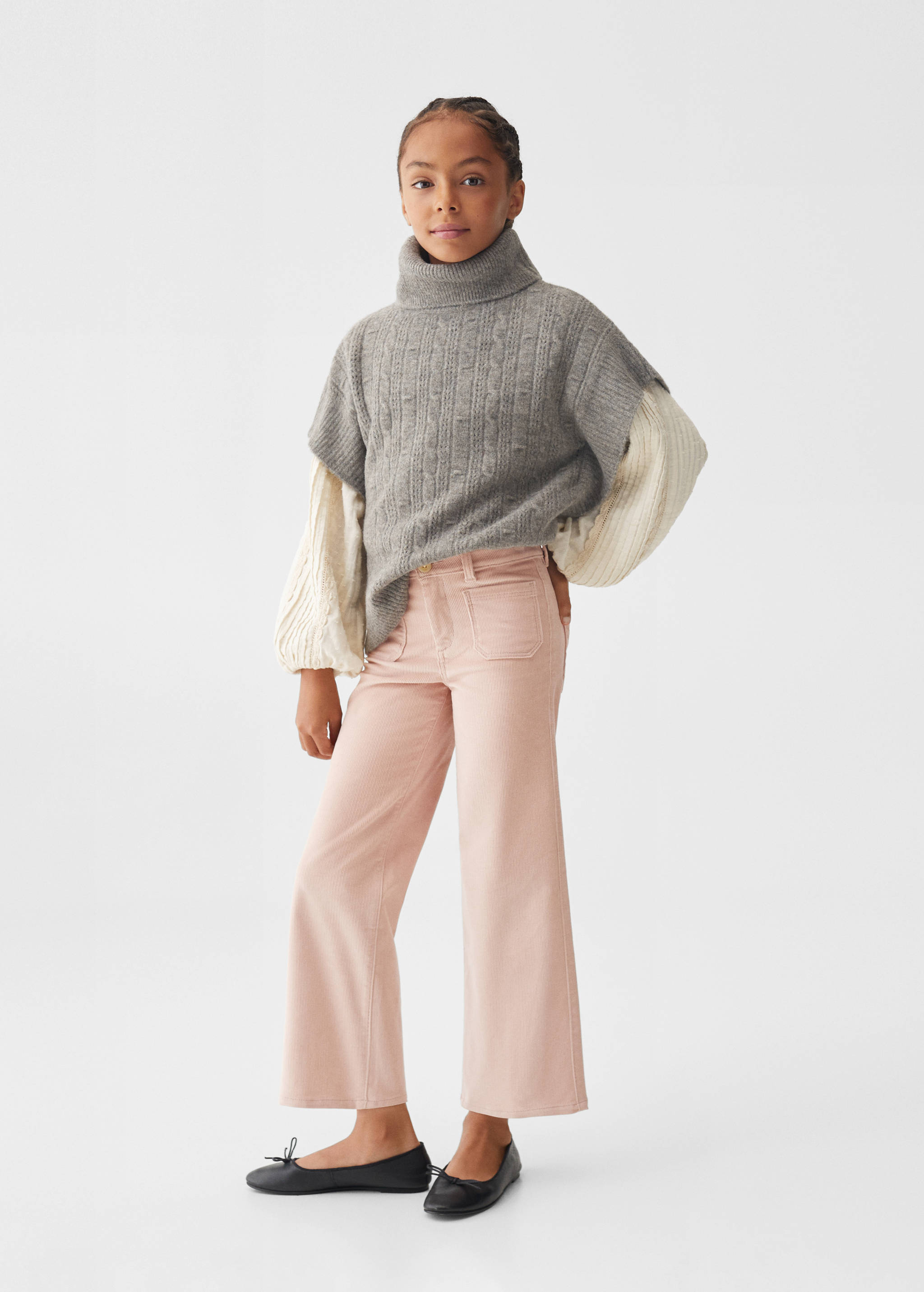Corduroy culotte trousers - General plane