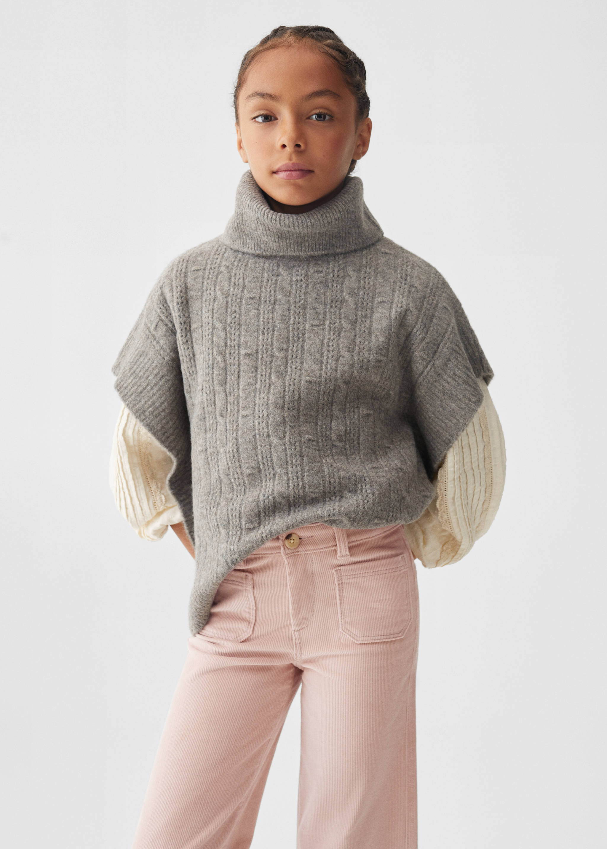 Corduroy culotte trousers - Medium plane