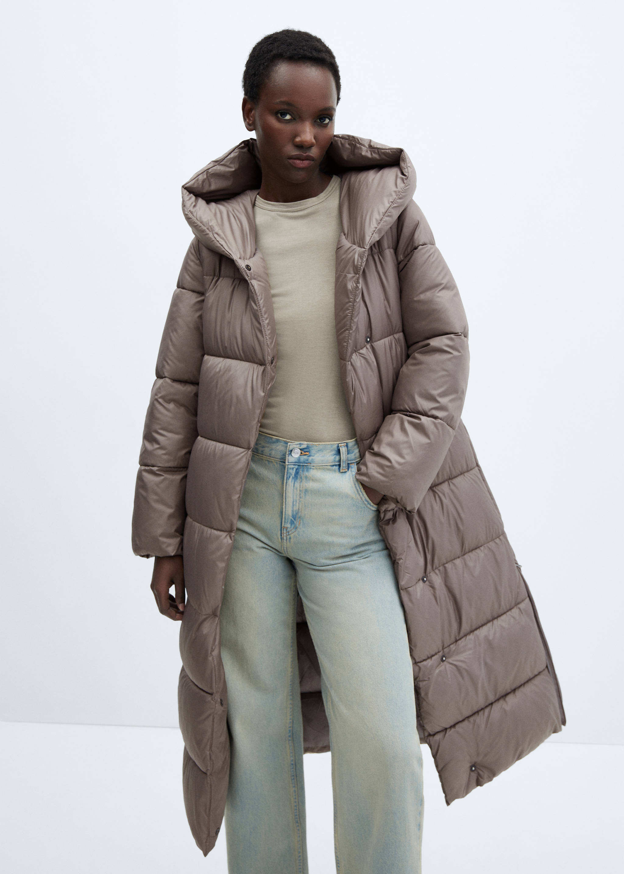 Anorak matelassé croisé - Plan moyen