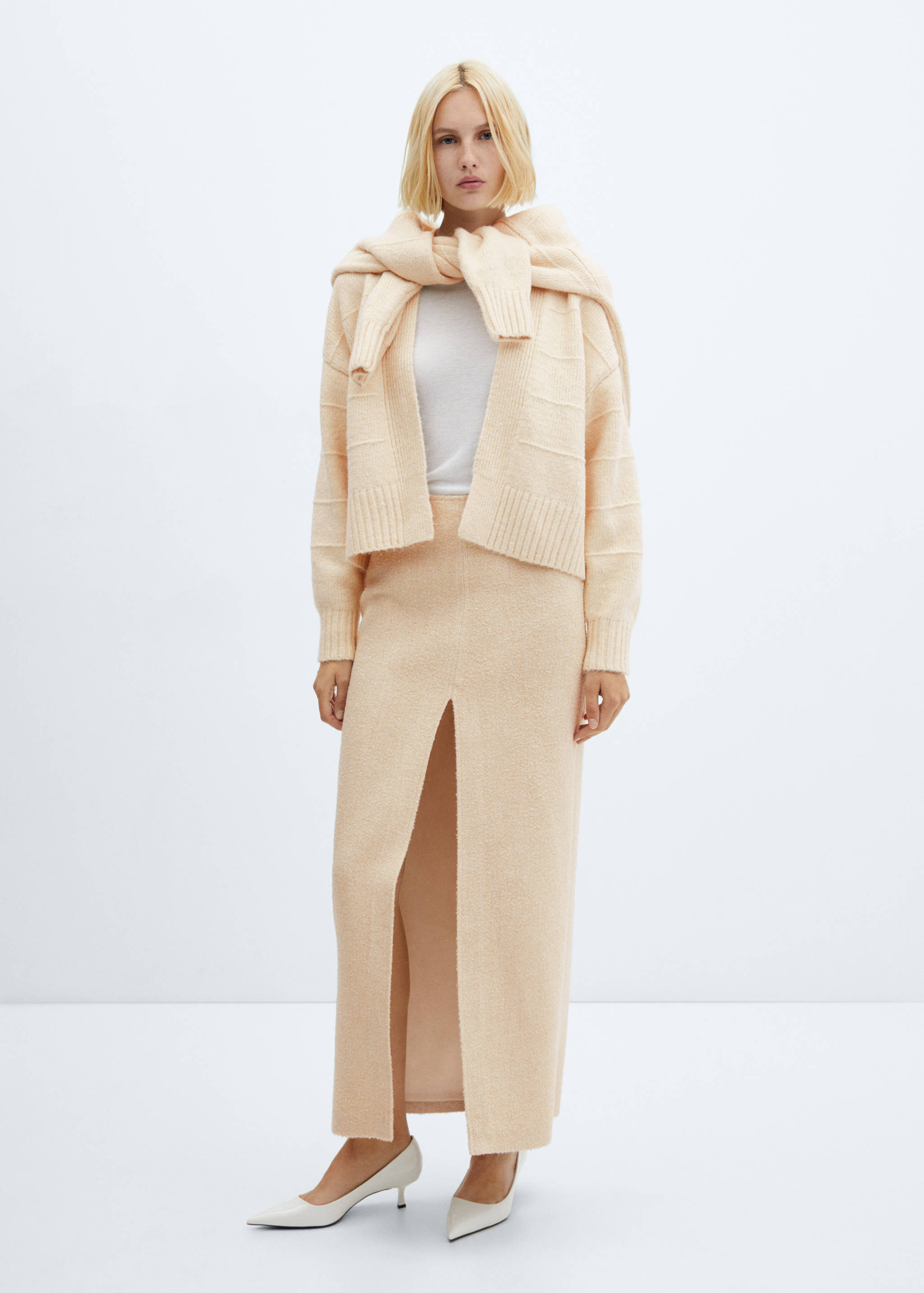 Decorative seams cardigan - General plane