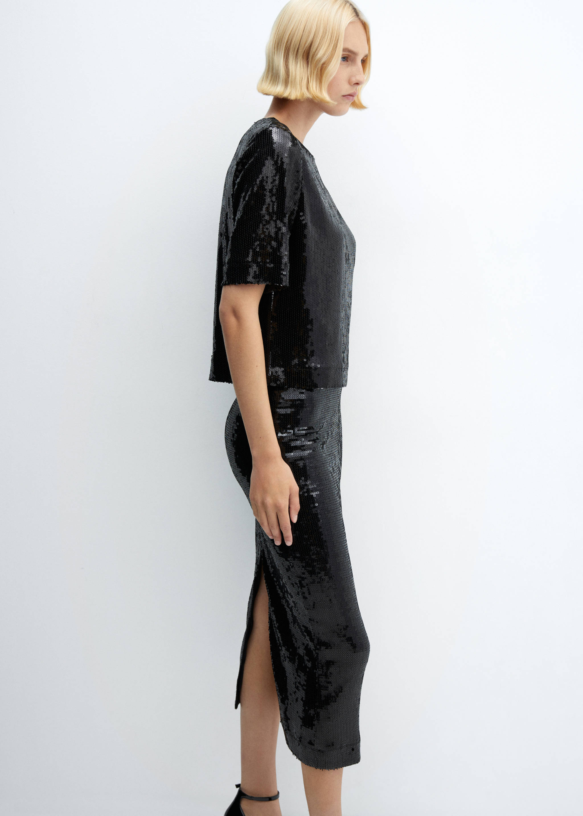 Sequin midi skirt - Details of the article 2