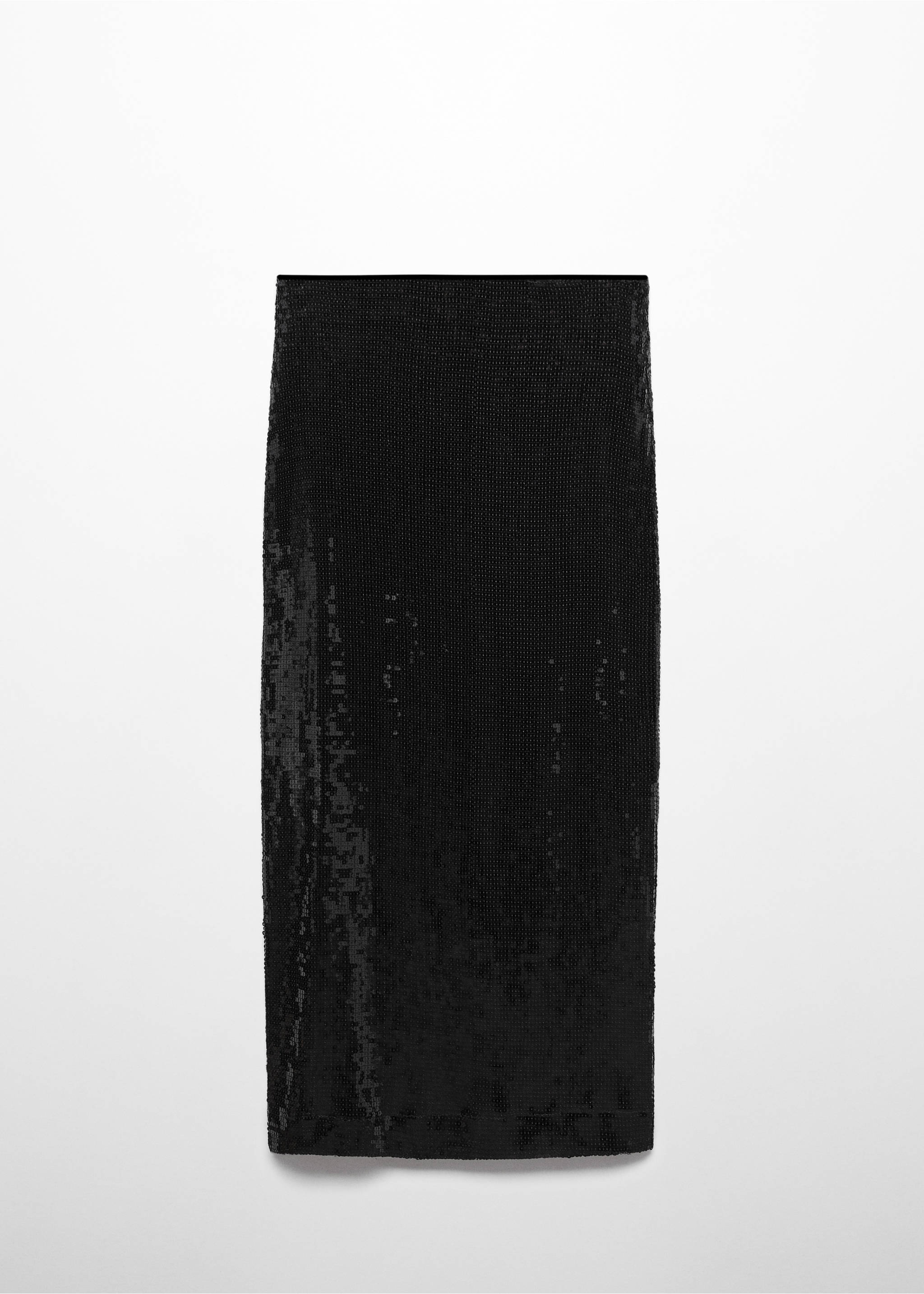Sequin midi skirt - Article without model, Black. Ref: 57059101-00.