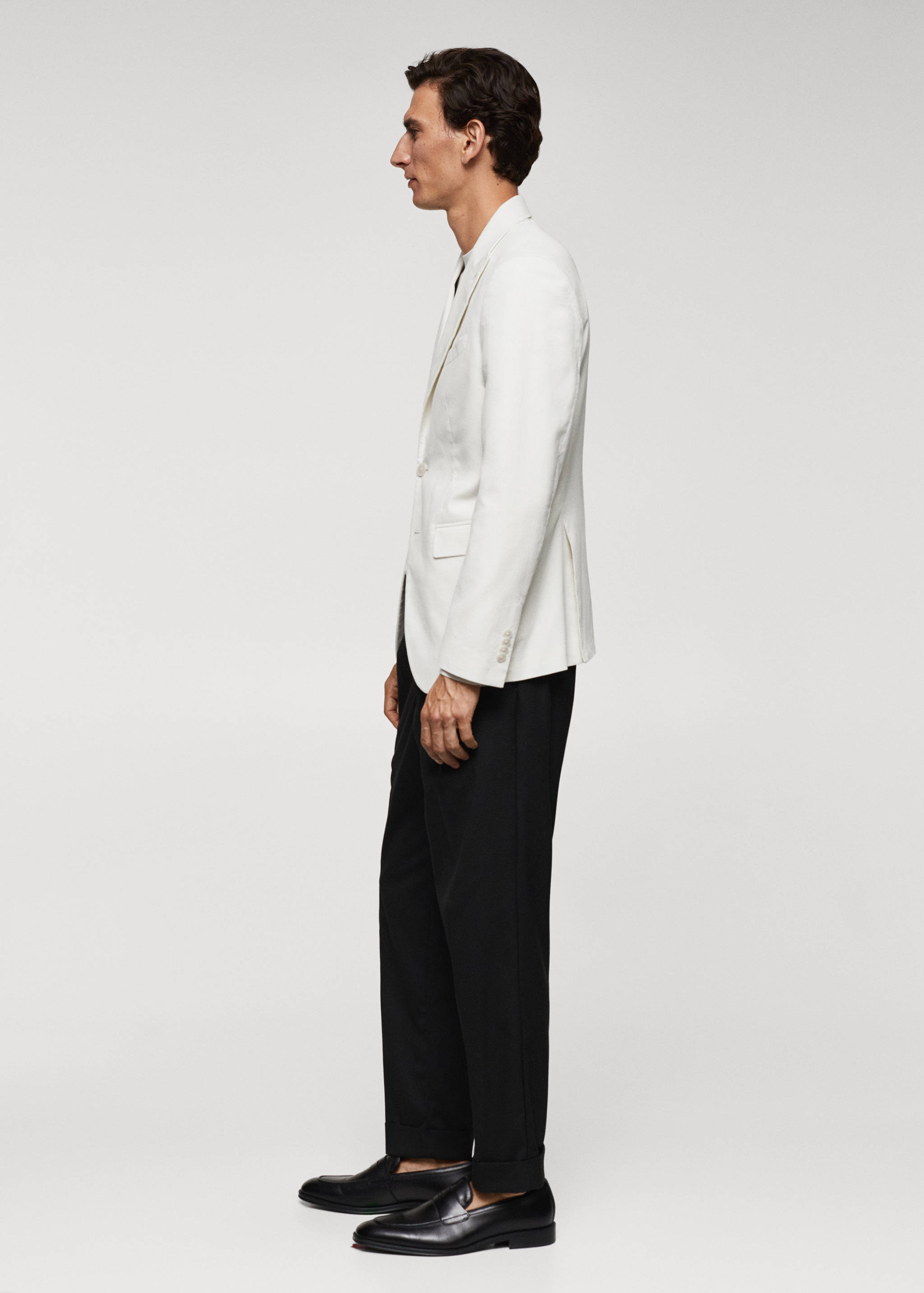 Slim fit corduroy blazer - Details of the article 2