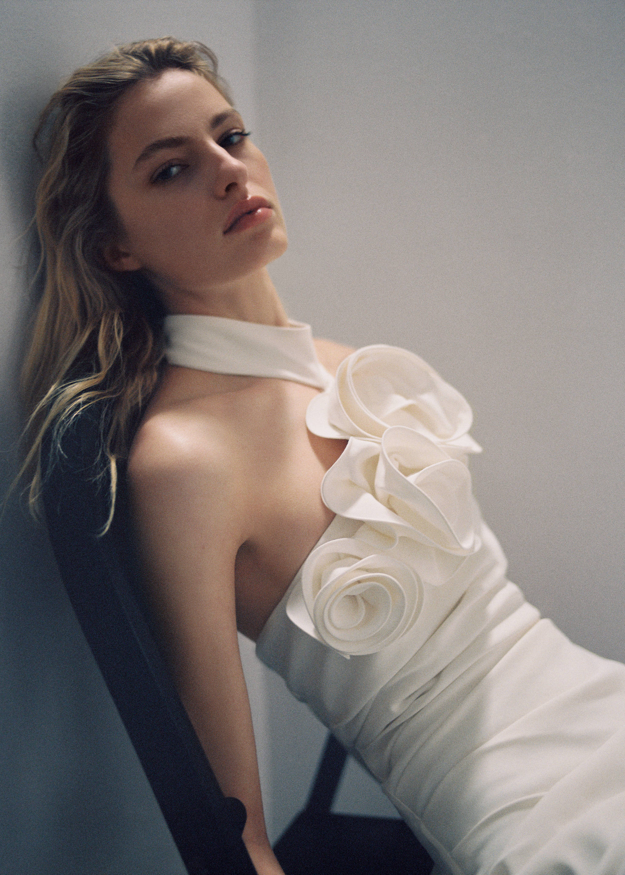 Maxi flower dress with opening - Details of the article 6