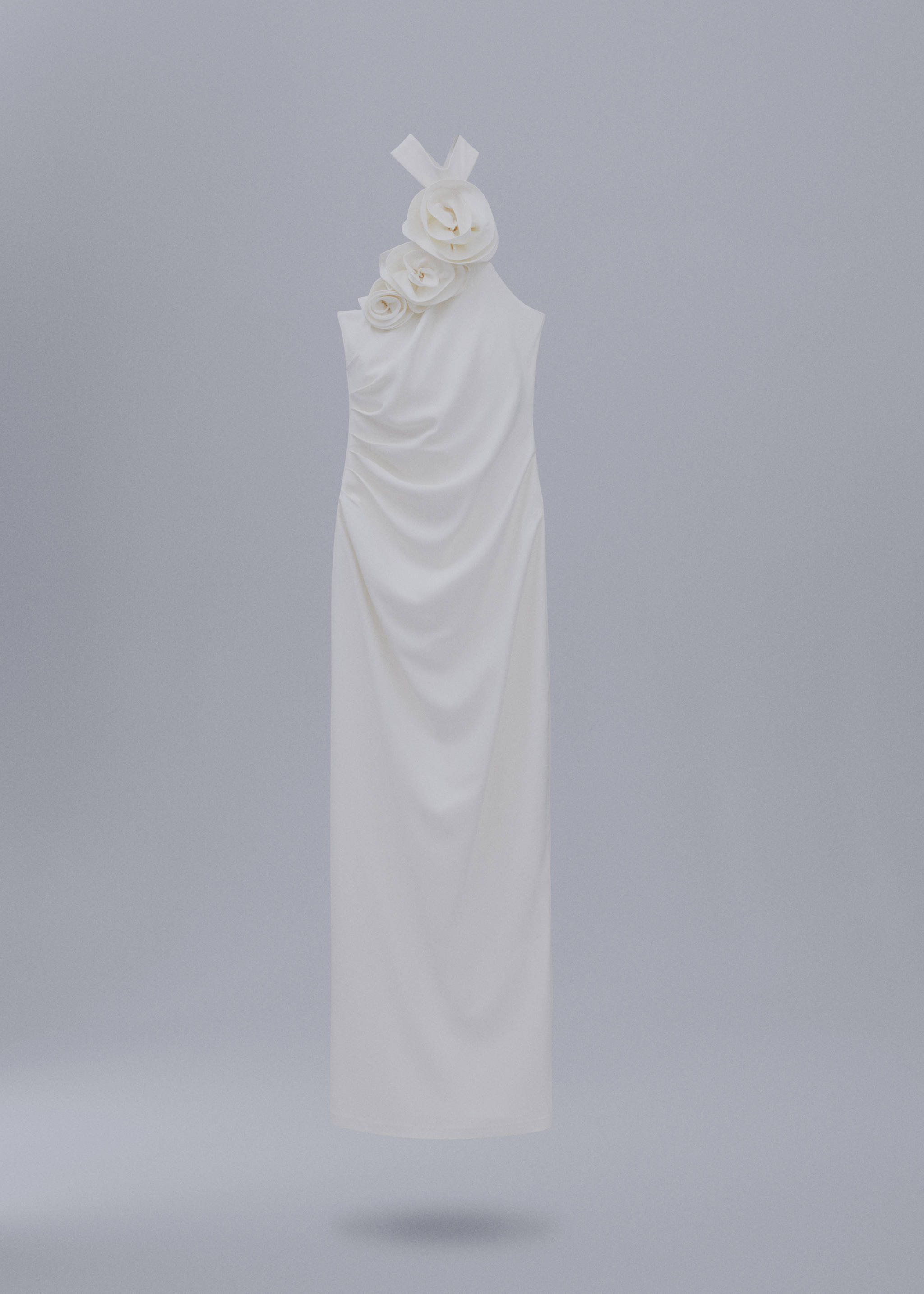 Maxi flower dress with opening - Article without model