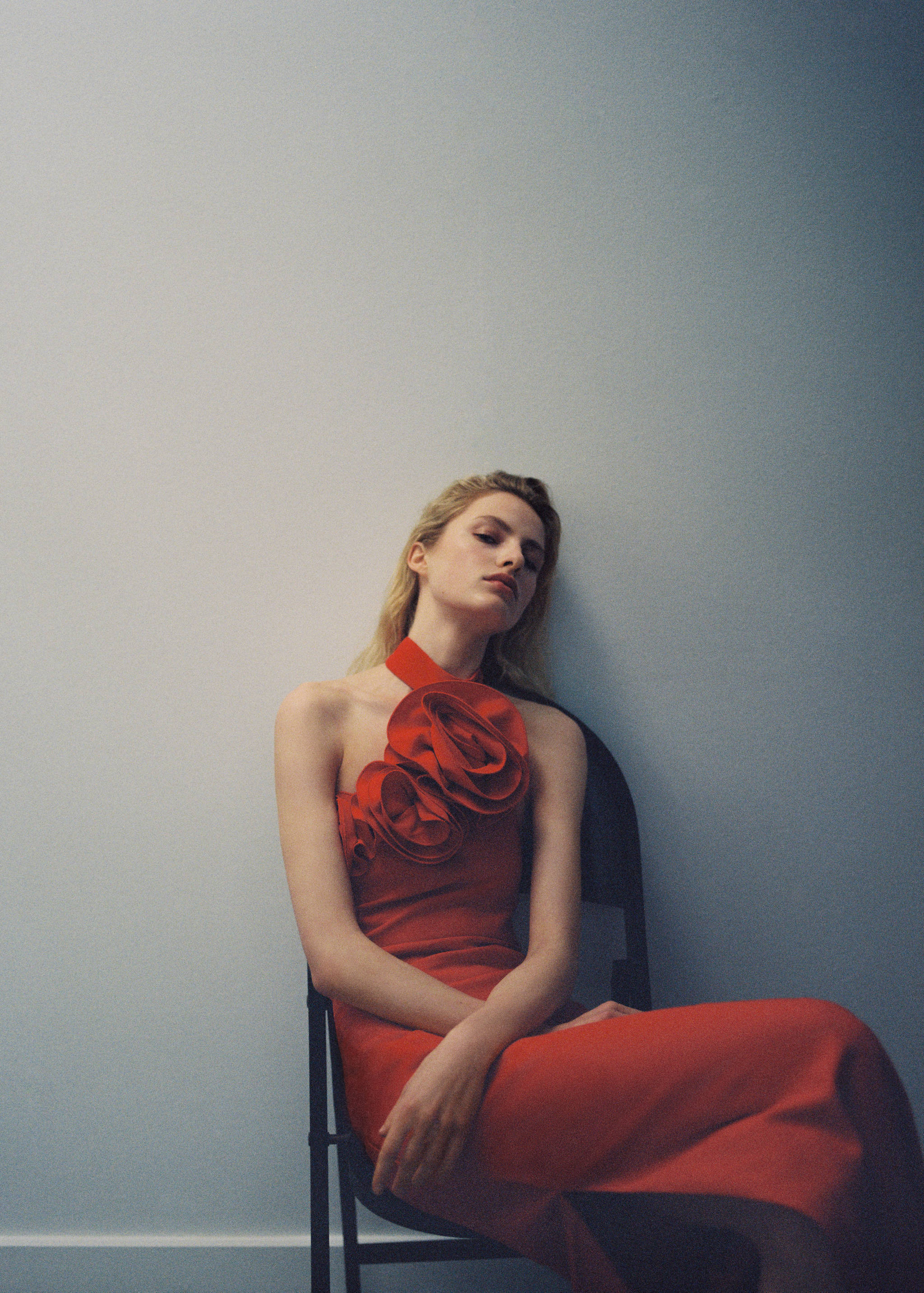 Maxi flower dress with opening - Details of the article 7