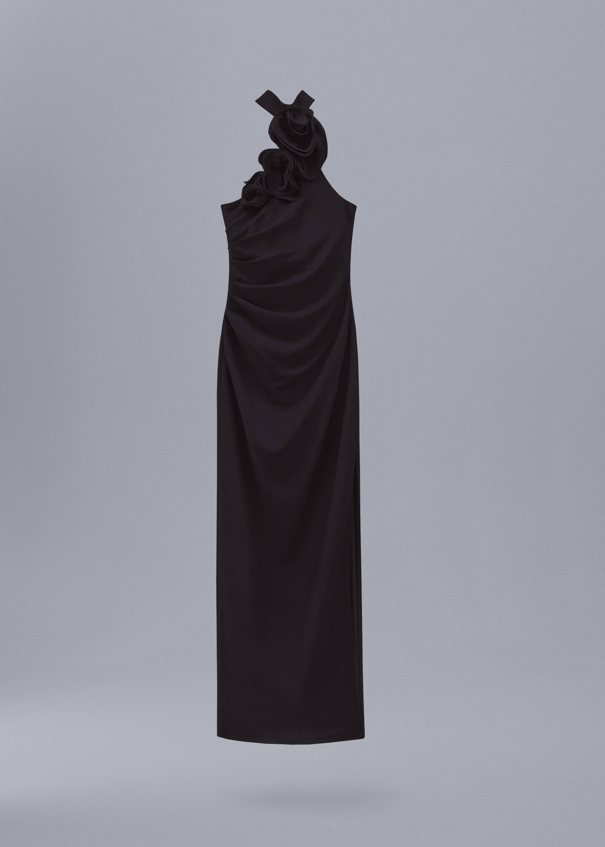 Maxi flower dress with opening - Article without model