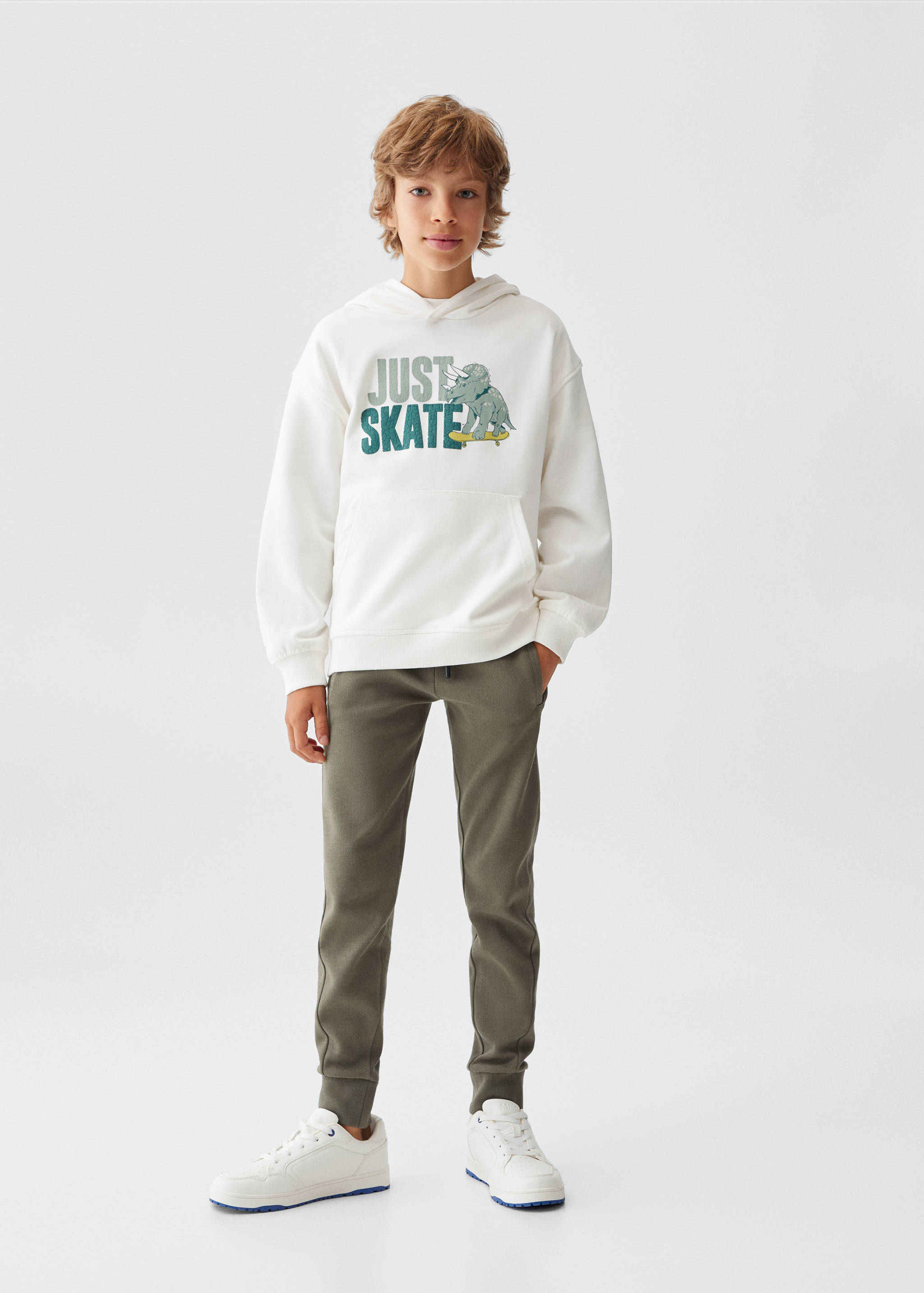 Cotton jogger-style trousers - General plane