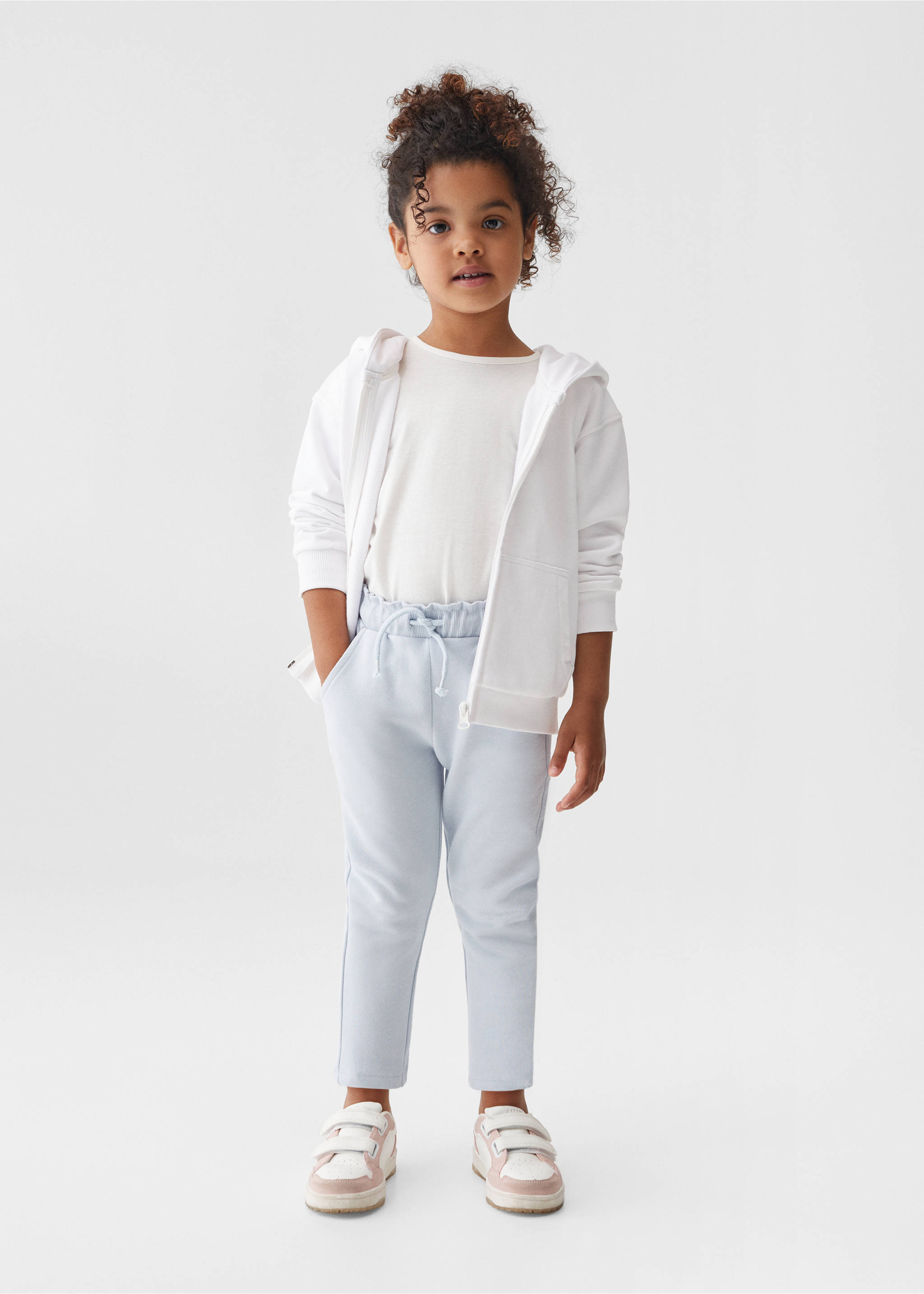Cotton jogger-style trousers - General plane, Sky Blue. Ref: 57062523-00.