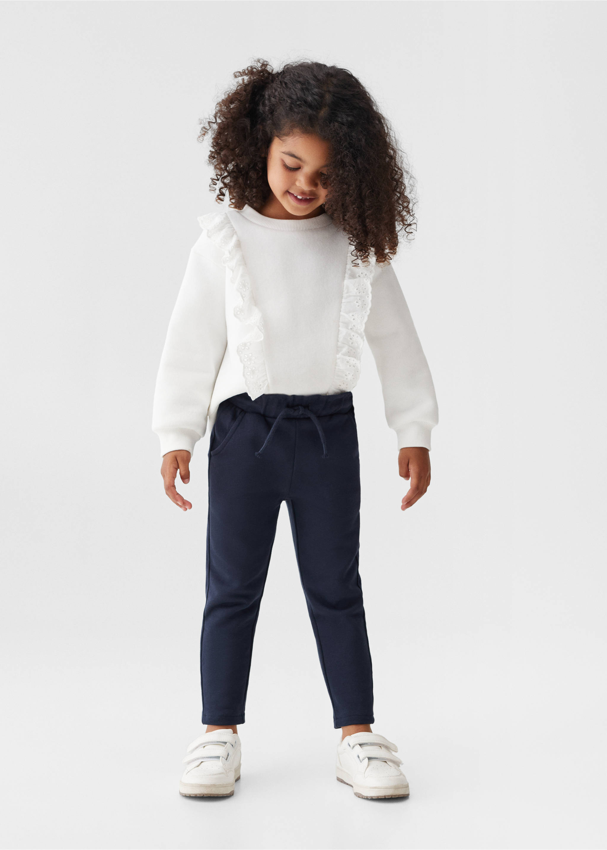 Cotton jogger-style trousers - General plane, Navy. Ref: 57062523-00.