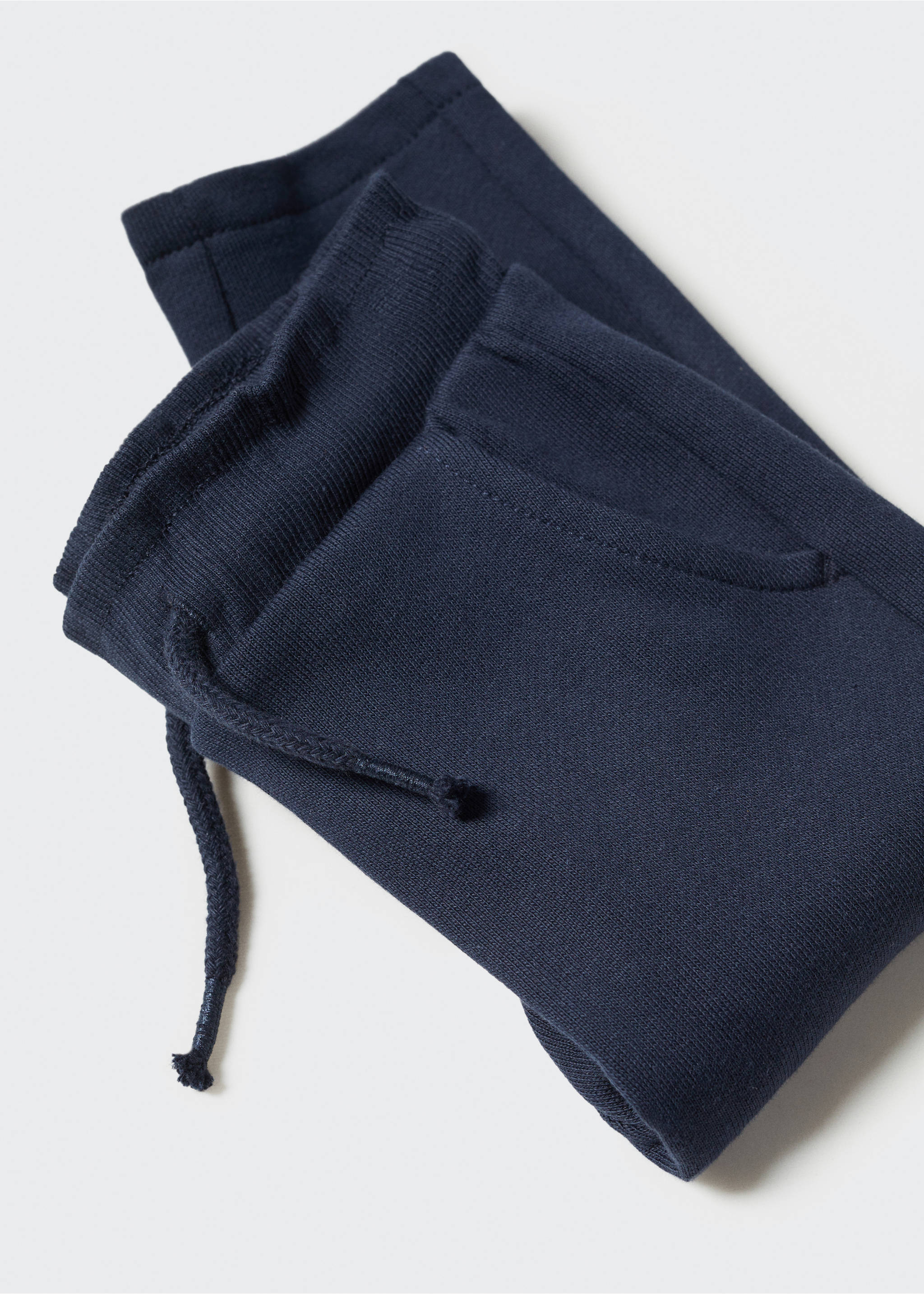 Cotton jogger-style trousers - Details of the article 8, Navy. Ref: 57062523-00.