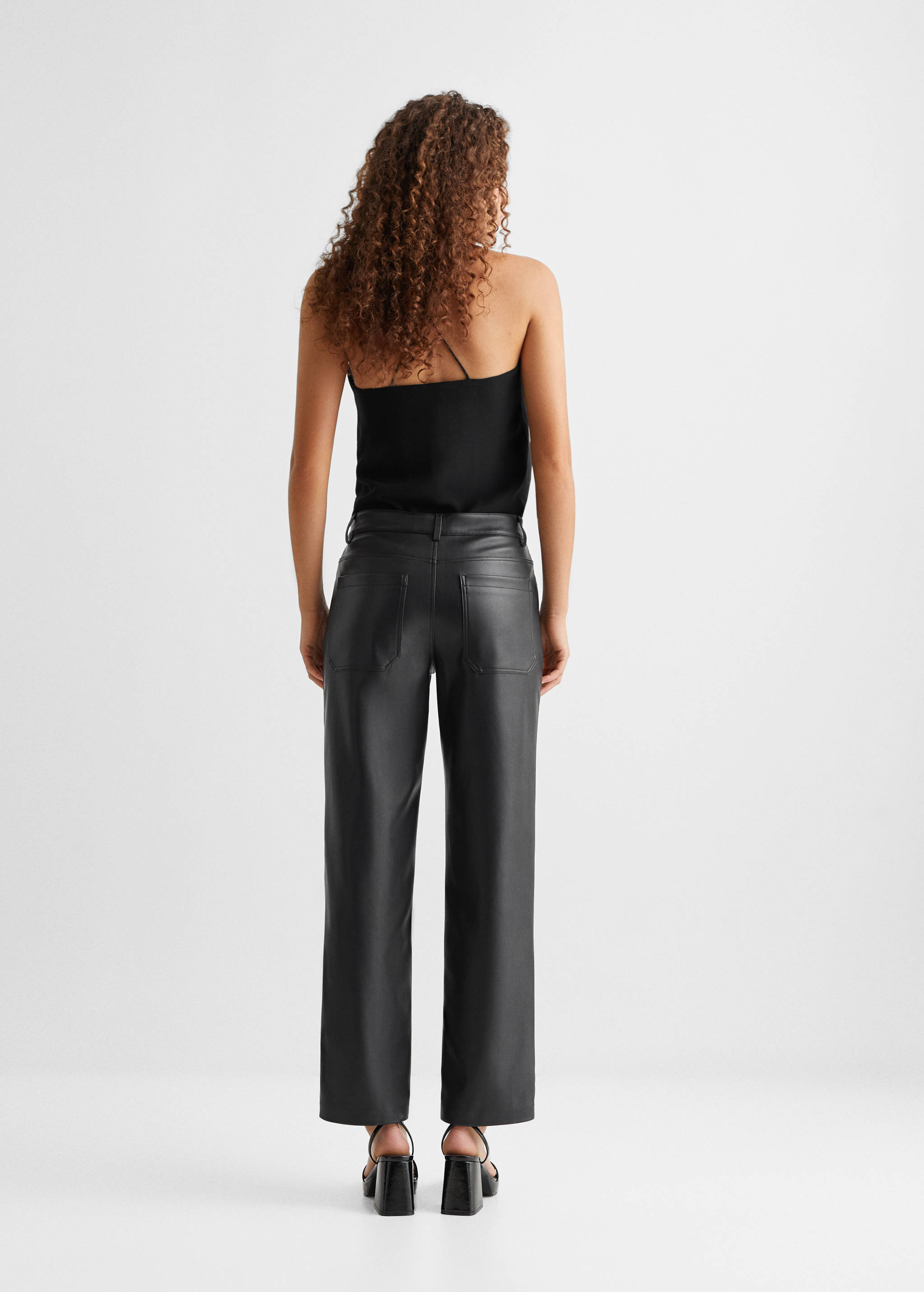 Faux-leather trousers - Reverse of the article