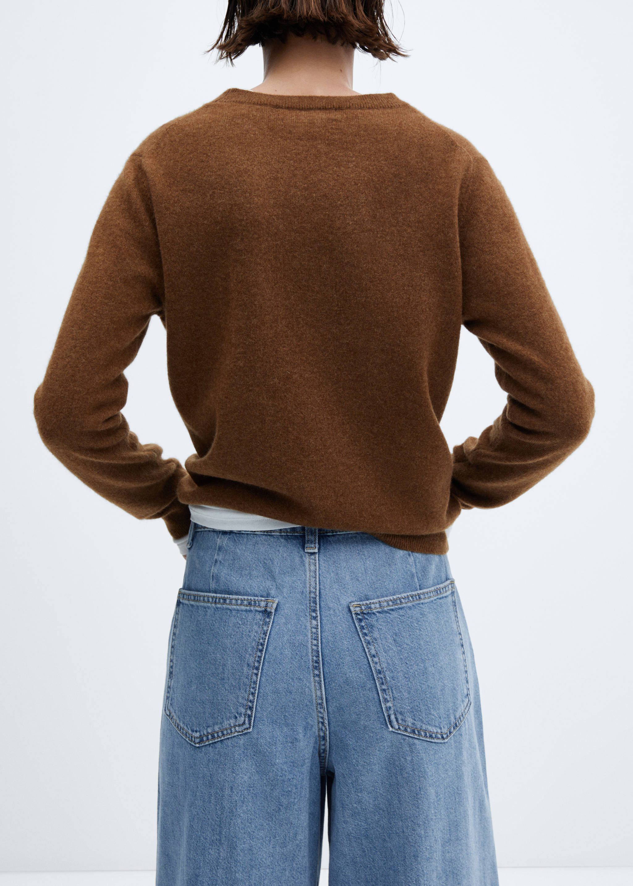 Wide leg pleated jeans - Details of the article 6