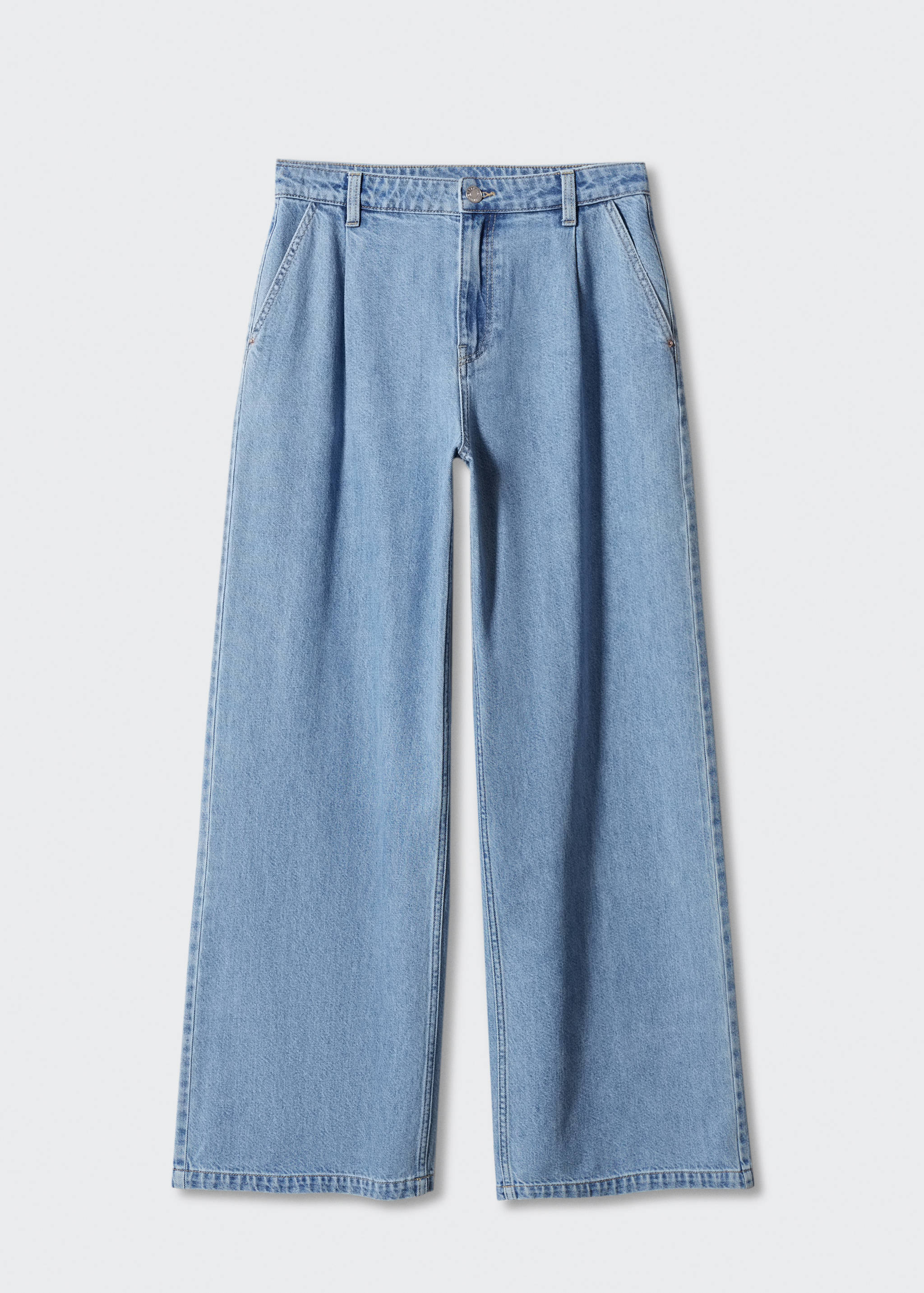 Wide leg pleated jeans - Article without model