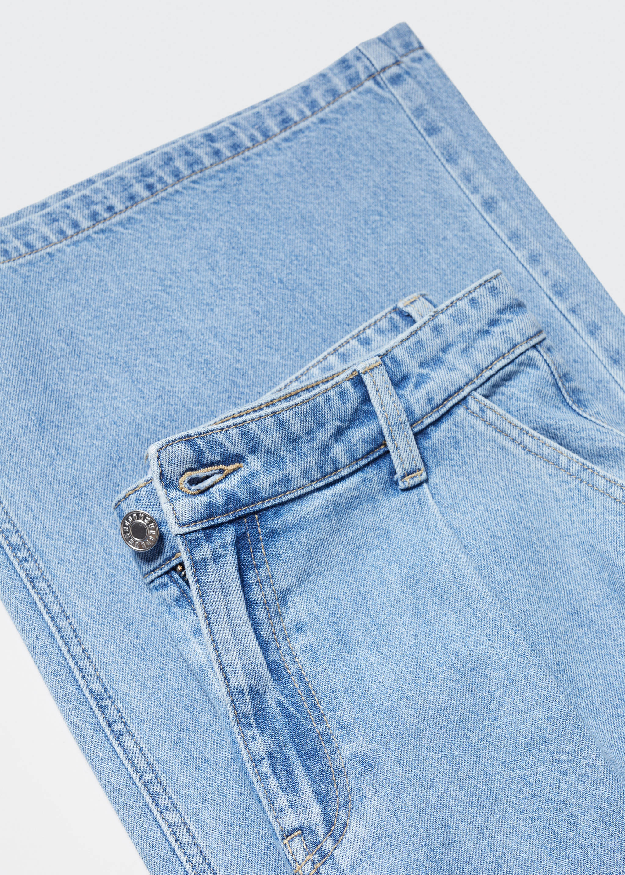 Wide leg pleated jeans - Details of the article 8