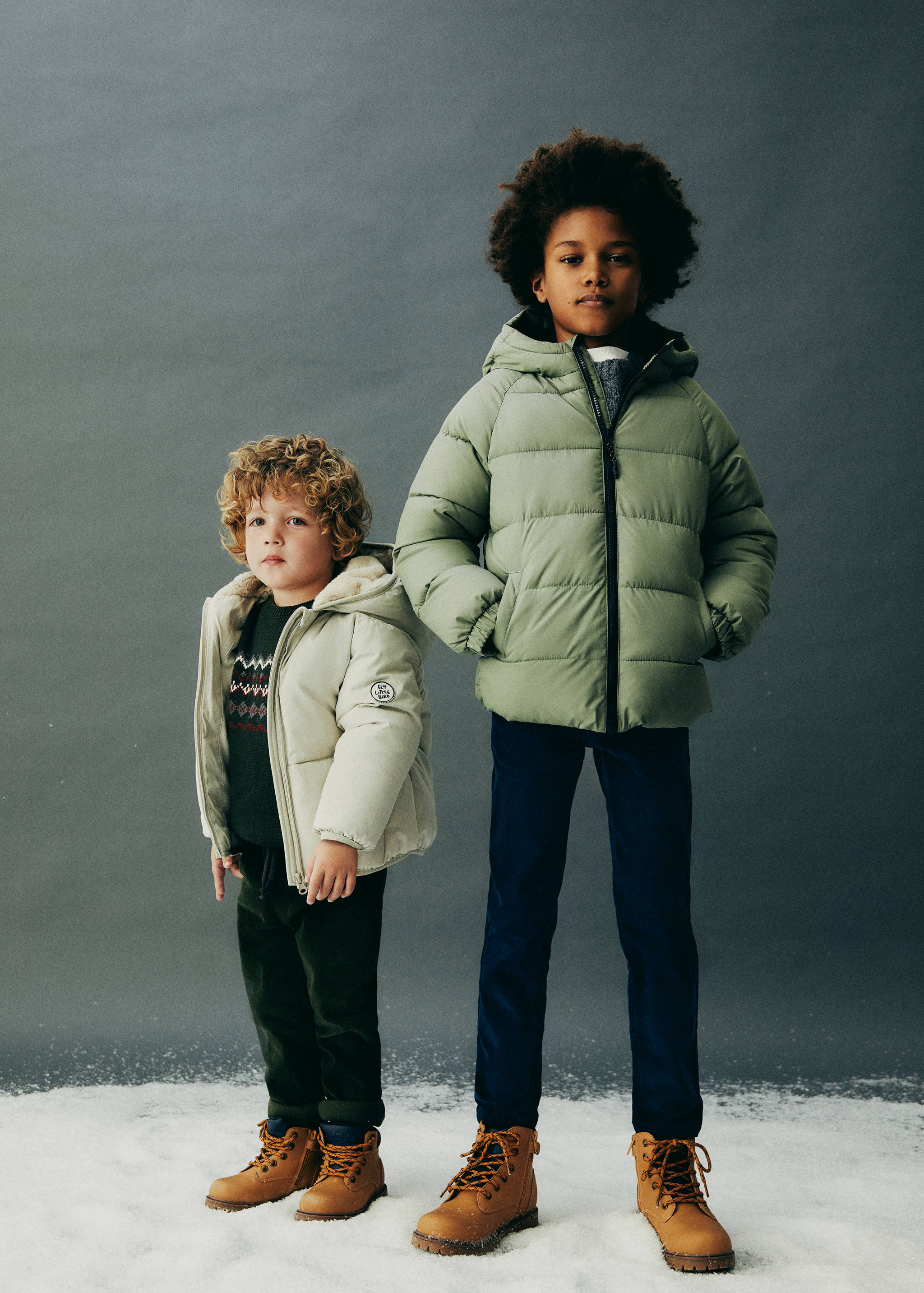 带帽羽绒夹克 - null