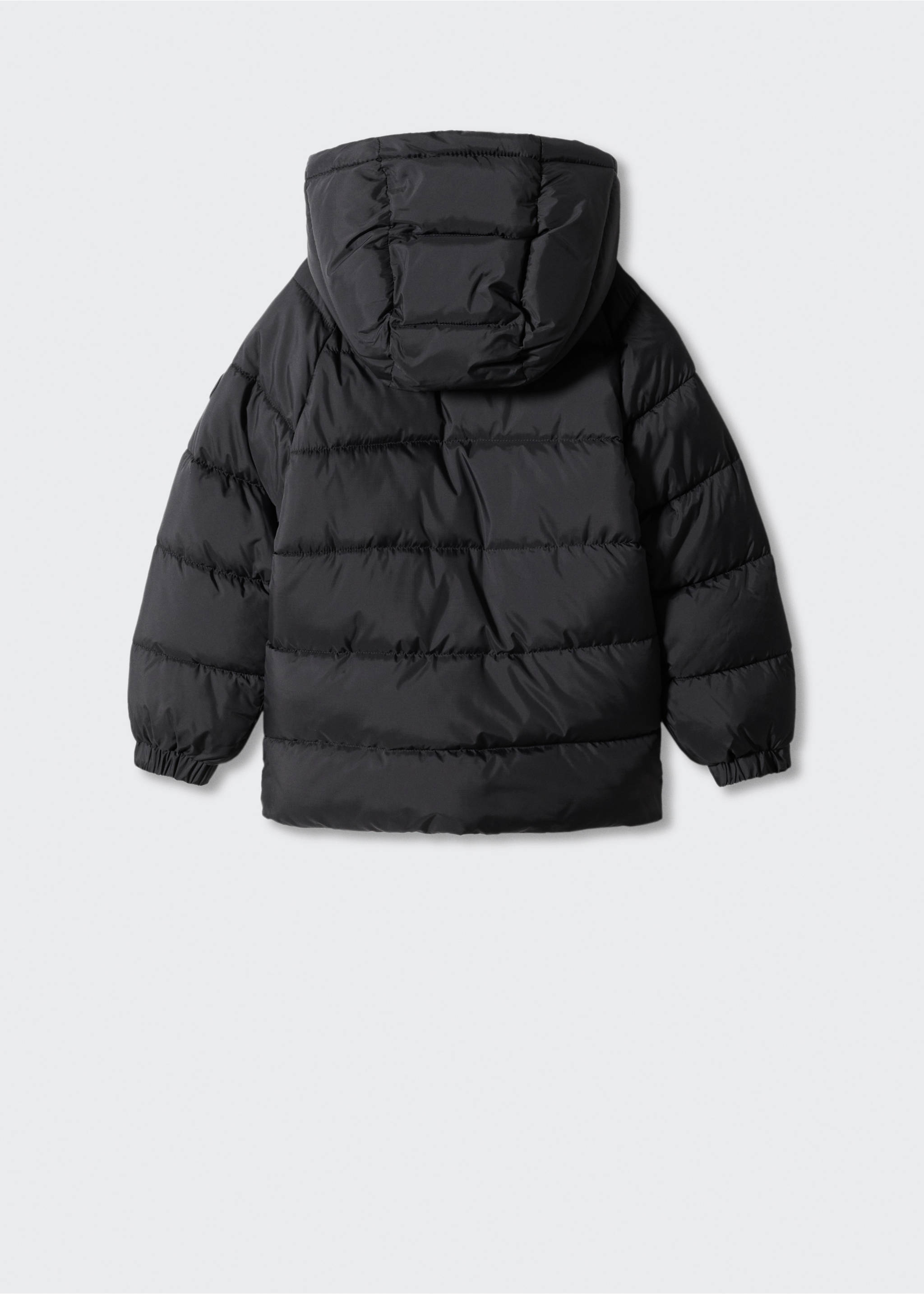 Hood puffer coat - Reverse of the article, Black. Ref: 57063253-00.