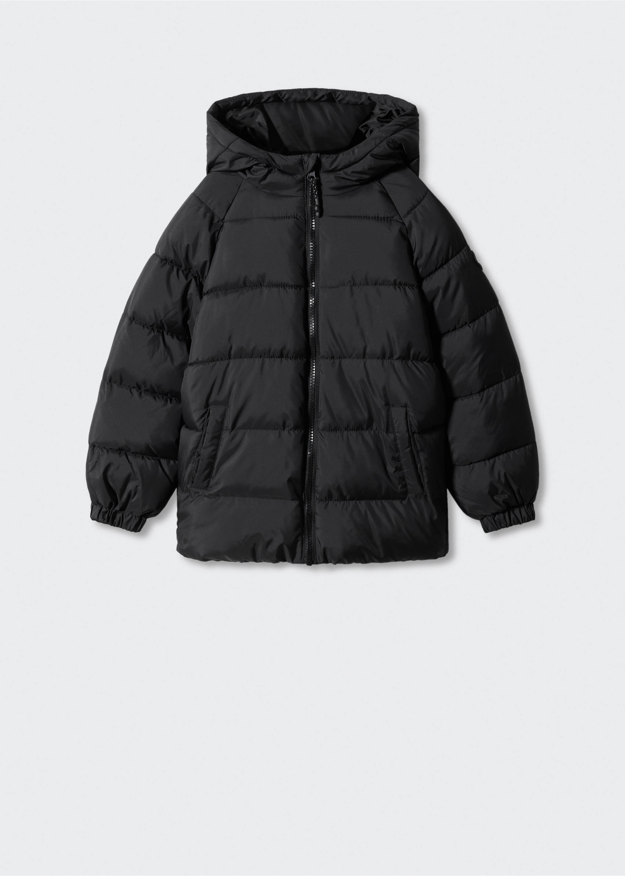 Hood puffer coat - Article without model, Black. Ref: 57063253-00.