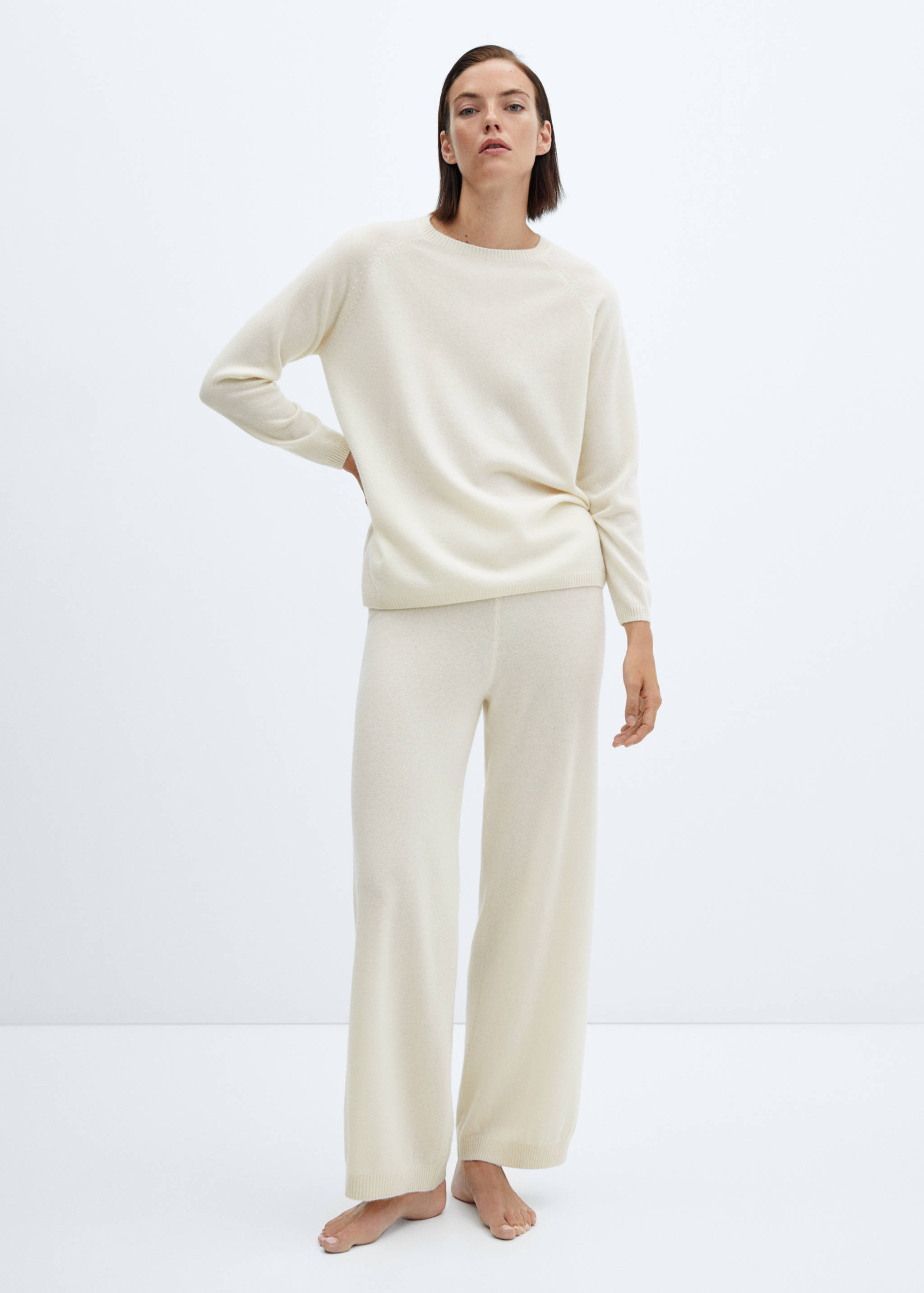 Tröja 100 % kashmir rund krage - Allmän bild