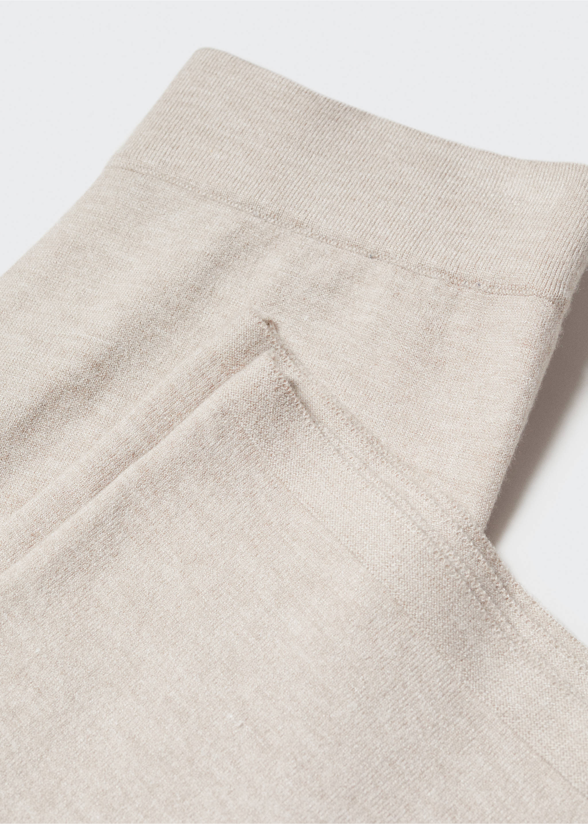Fine-knit wideleg trousers - Details of the article 8, Light/Pastel Grey. Ref: 57063801-00.