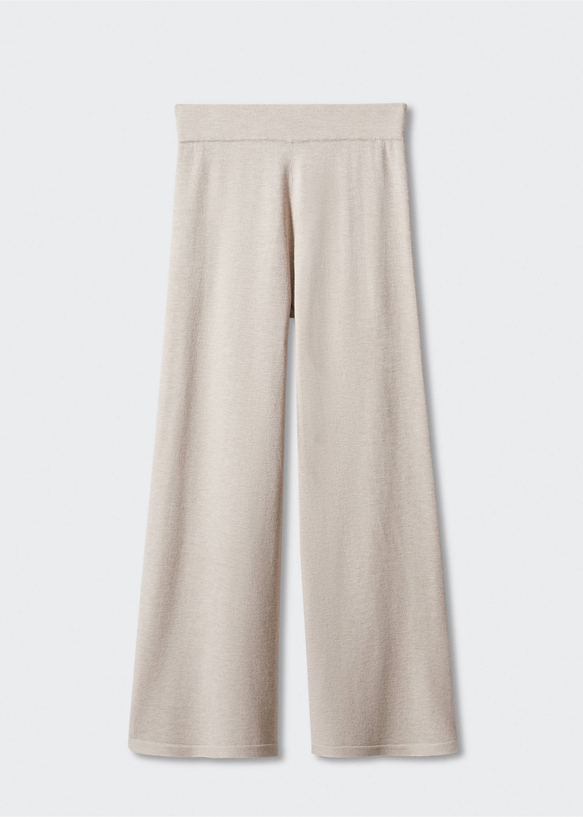 Fine-knit wideleg trousers - Article without model, Light/Pastel Grey. Ref: 57063801-00.