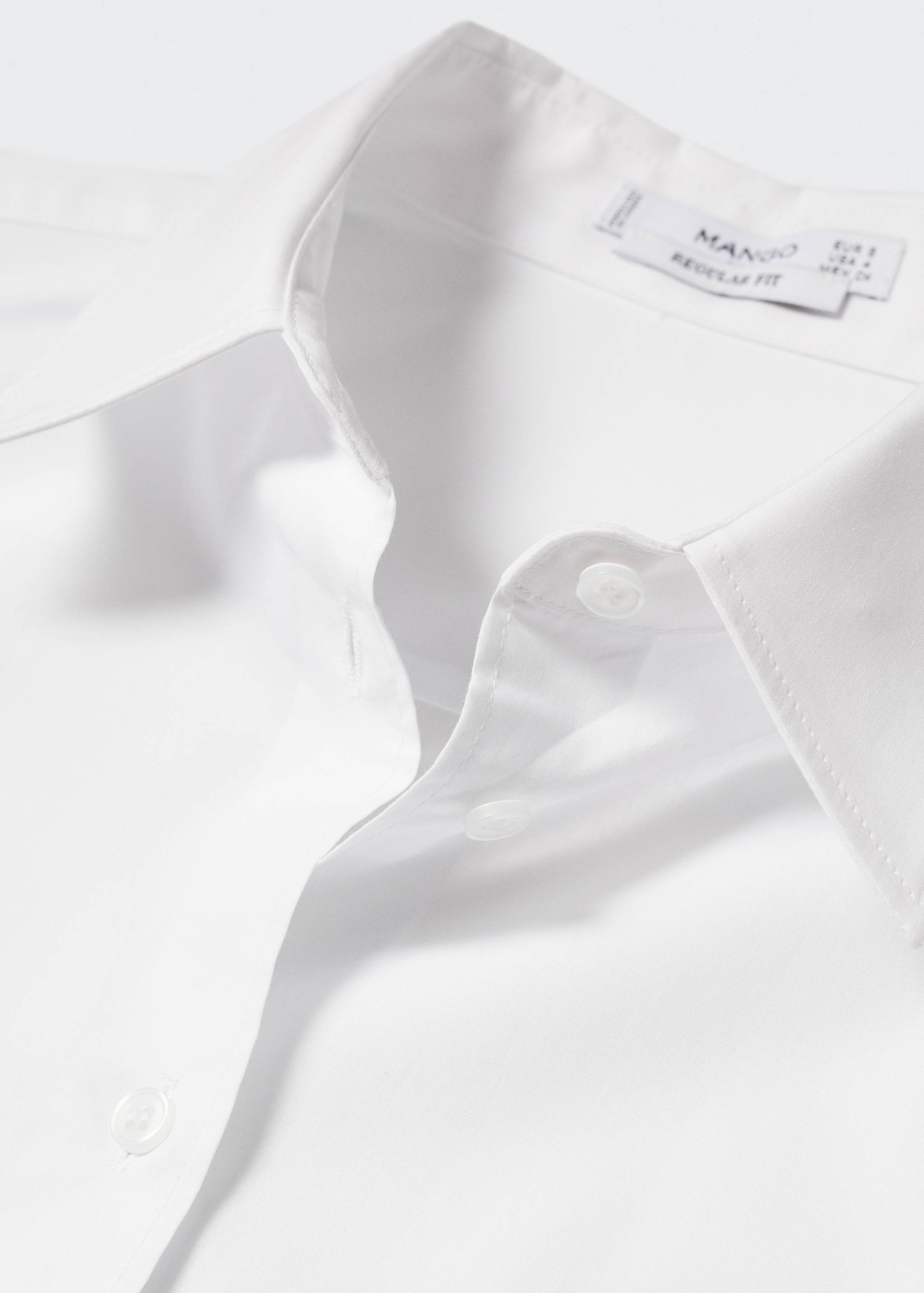 常规版型棉与莱赛尔纤维混纺衬衫 - null