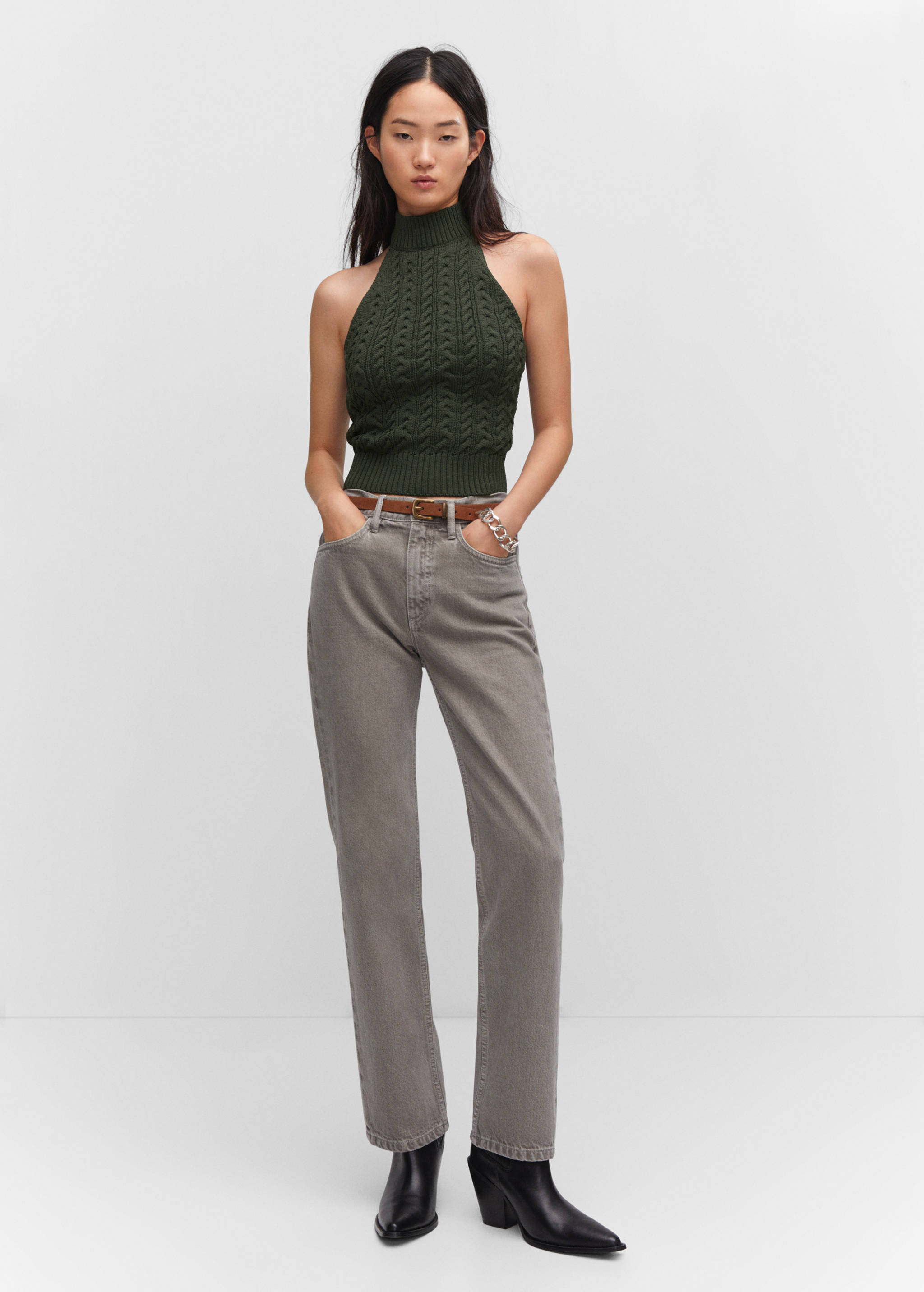 Halter-neck knitted top - General plane