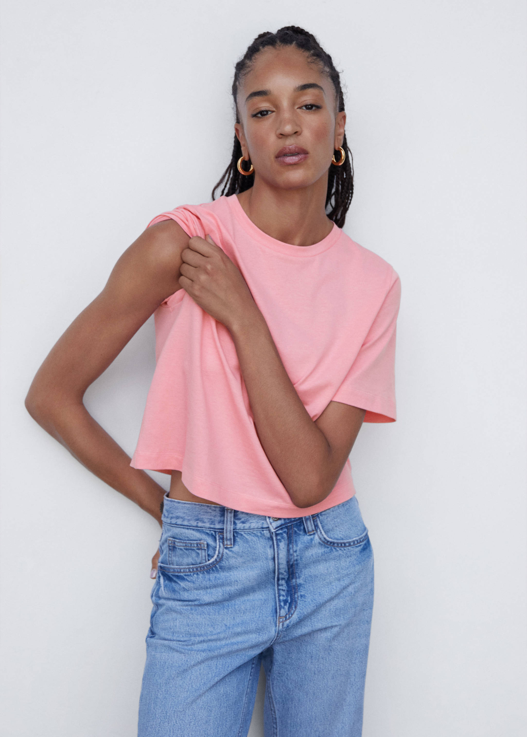 T-shirt coton manches courtes - Plan moyen