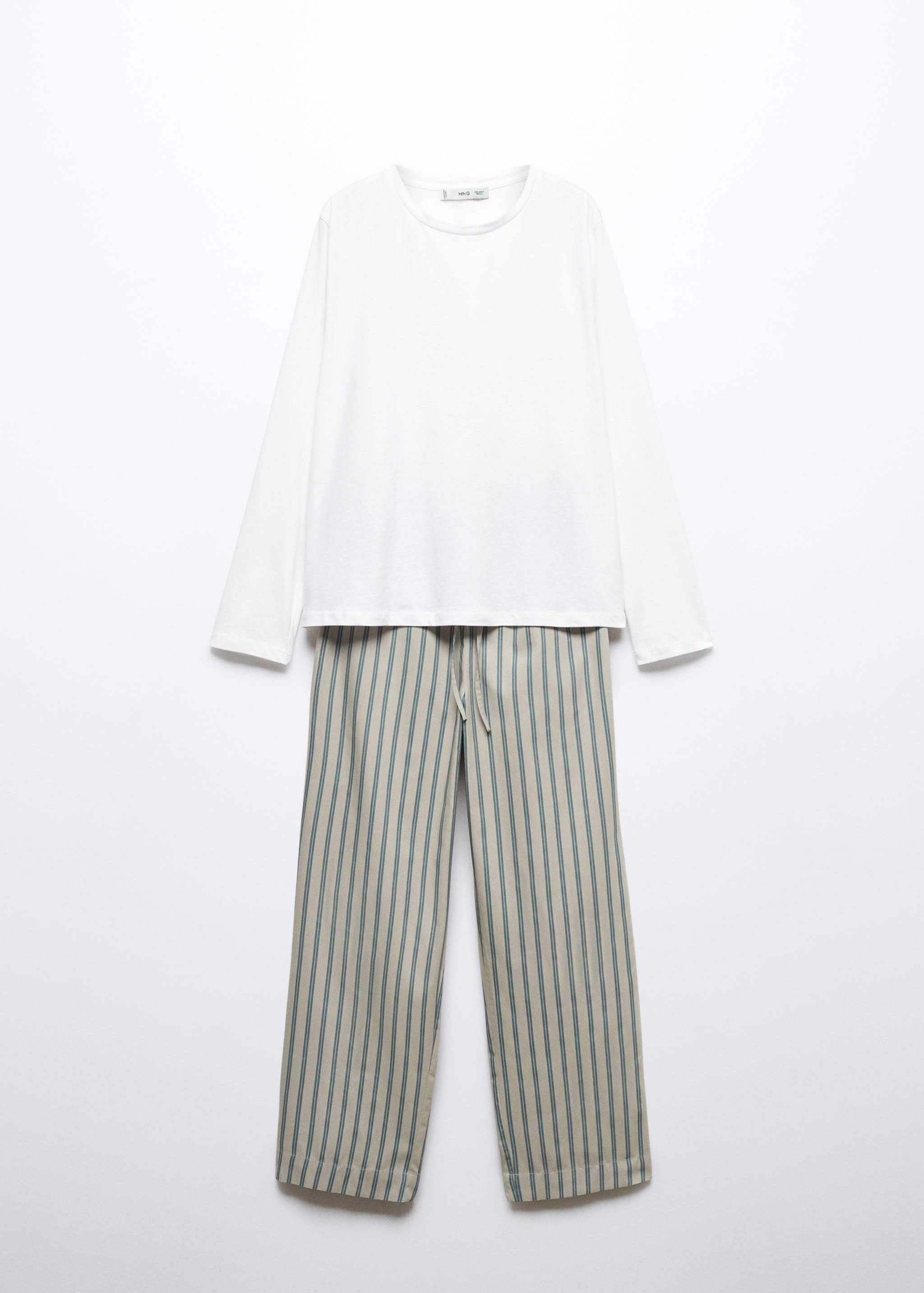 Striped cotton long pyjama - Article without model