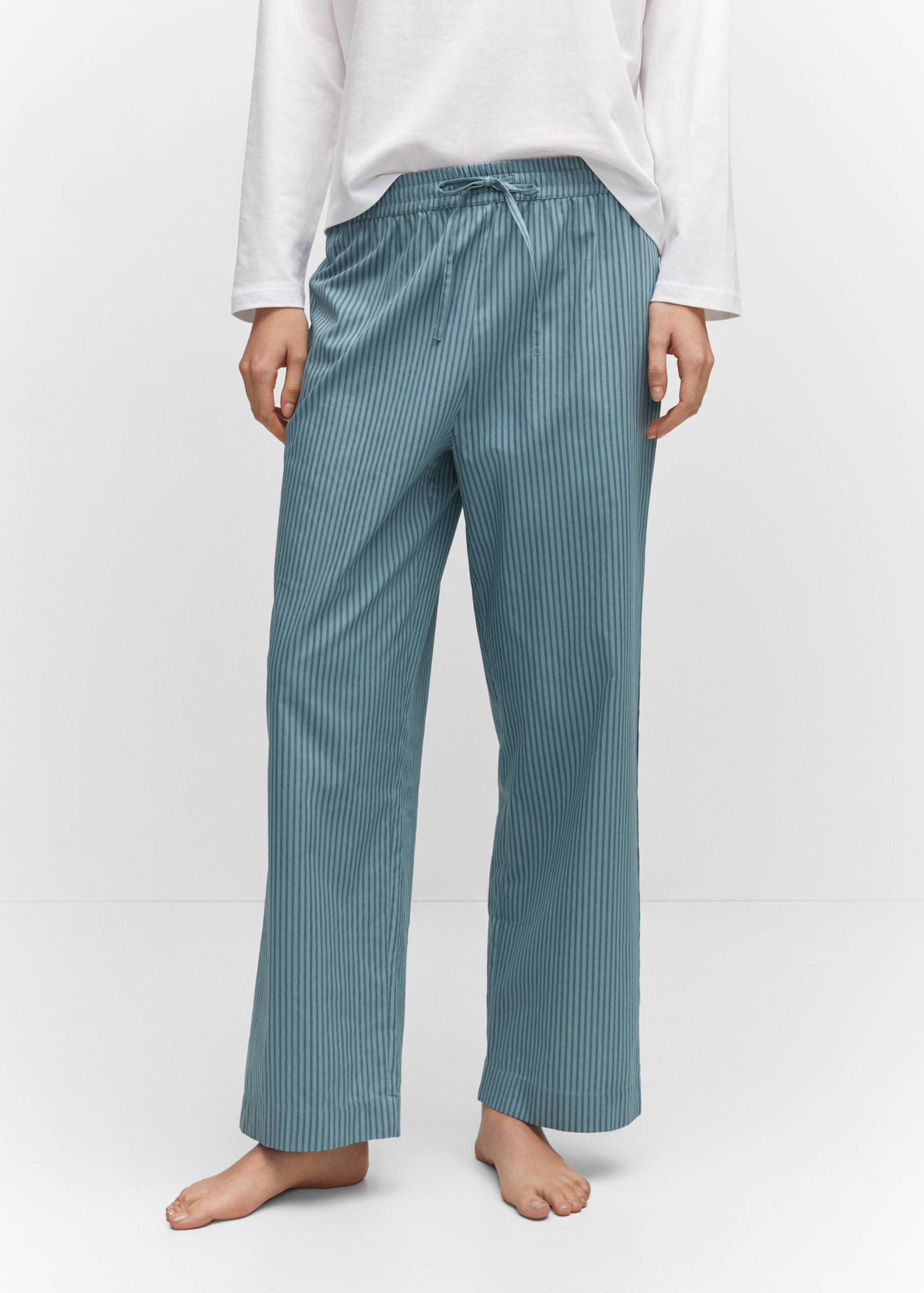 Striped cotton long pyjama - Details of the article 6