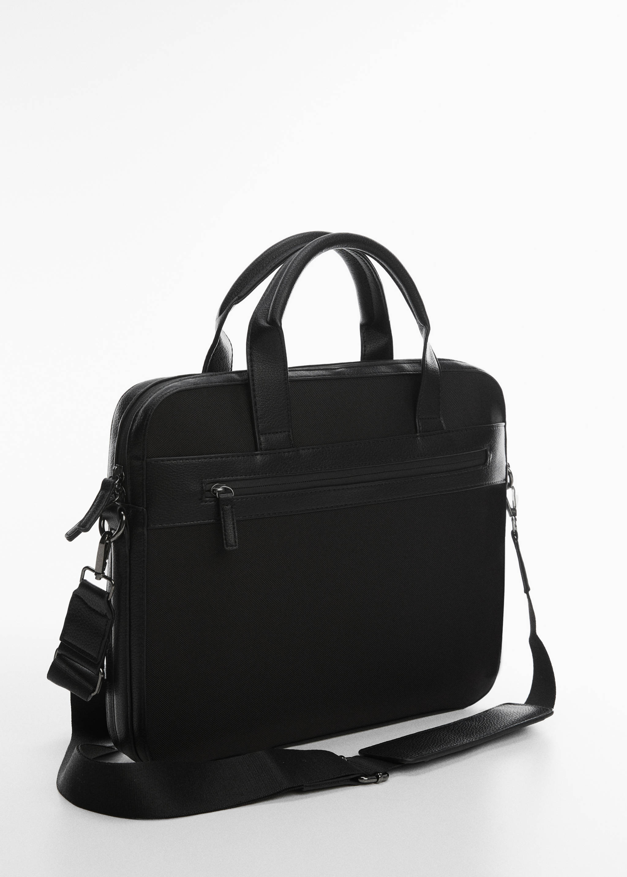 Faux-leather briefcase - Medium plane